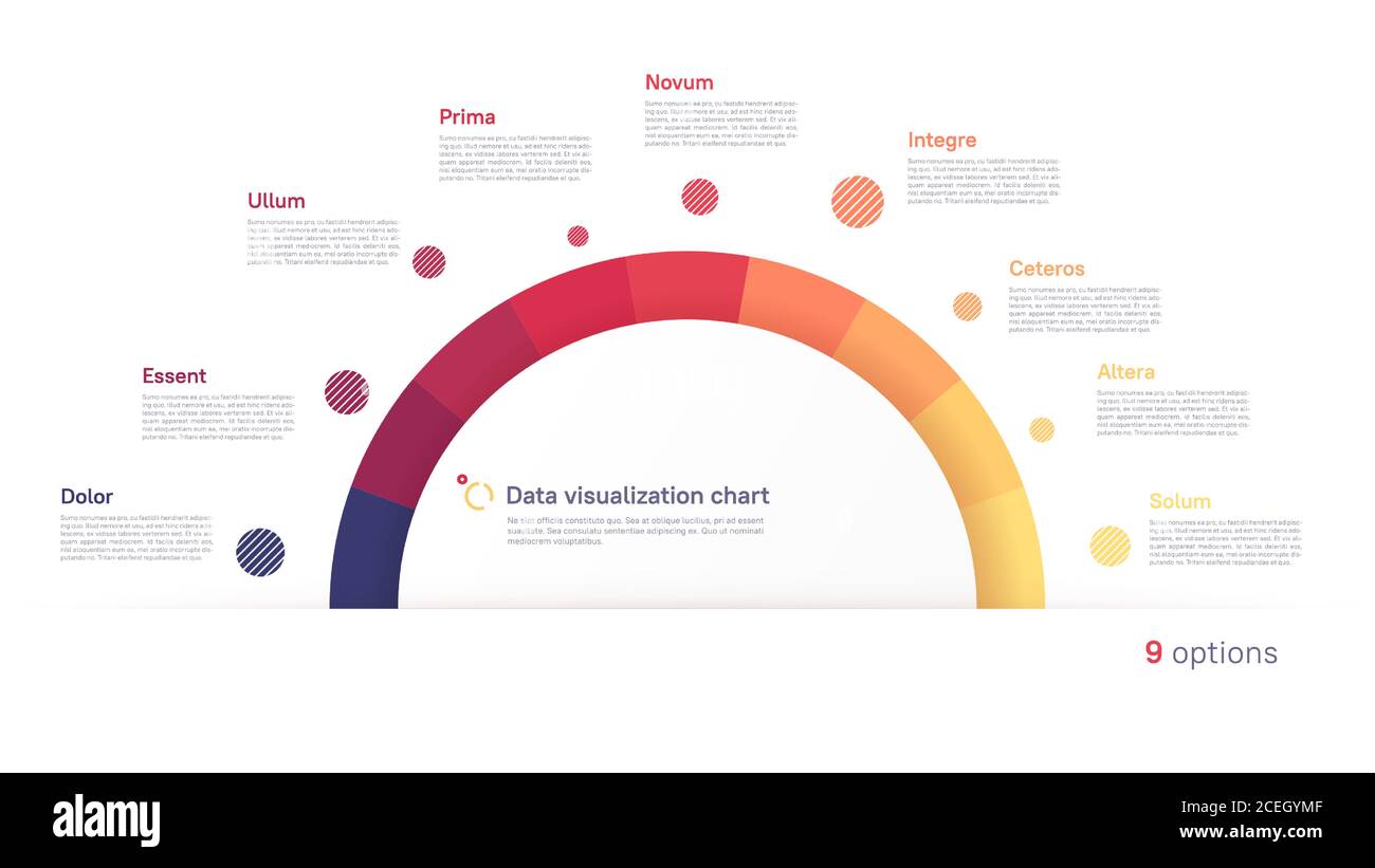 Vector circle chart design, modern template for creating infographics