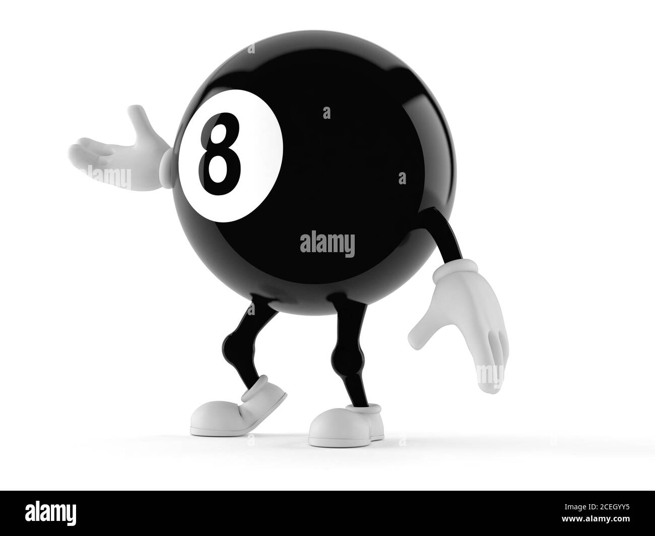 Eight ball character isolated on white background Stock Photo Alamy