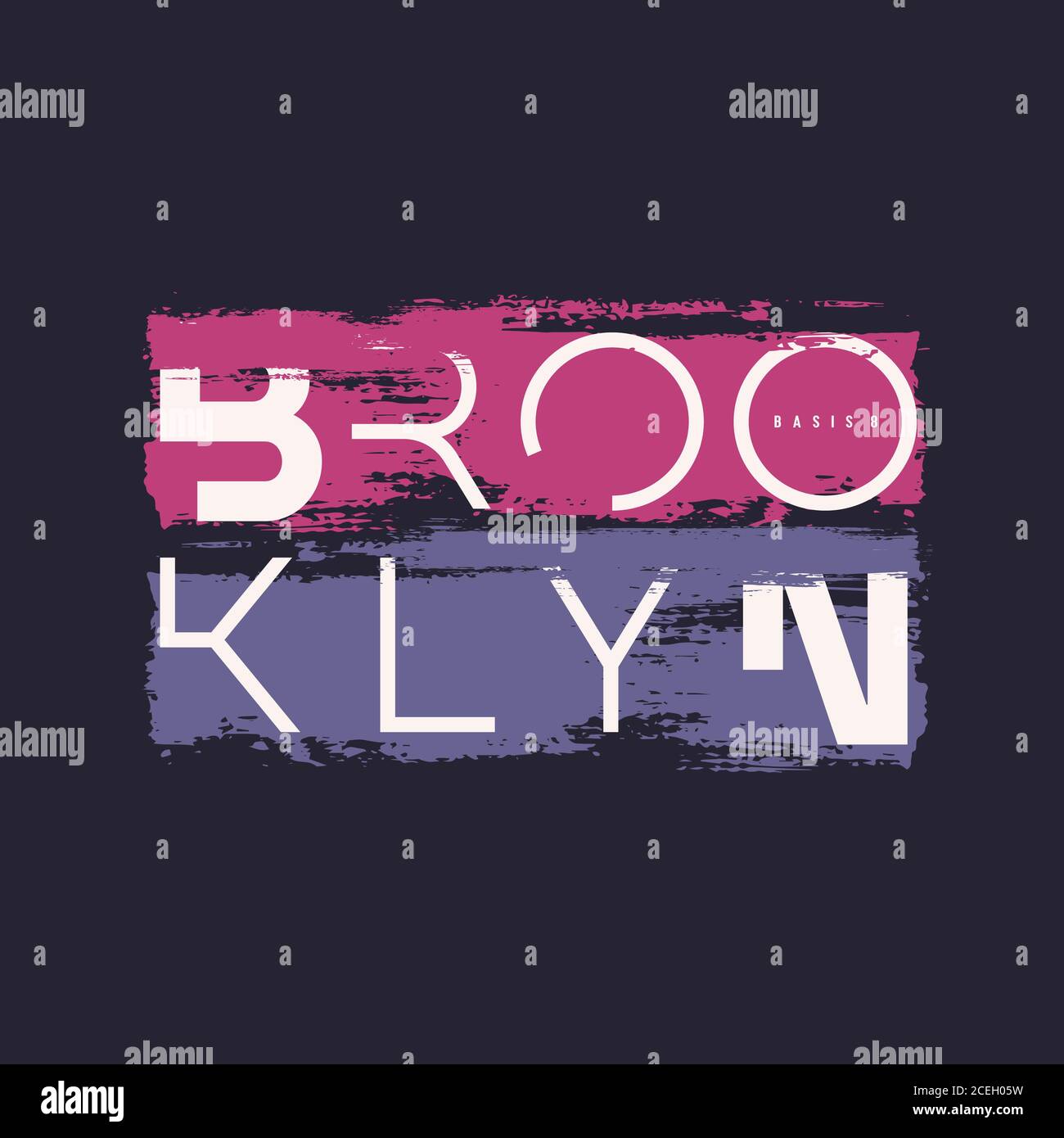 Vector graphic t-shirt design, poster, print on the theme of Brooklyn NYC Stock Vector