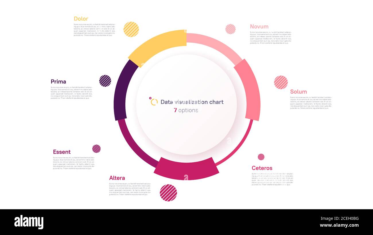 Vector circle chart design, modern template for creating infographics