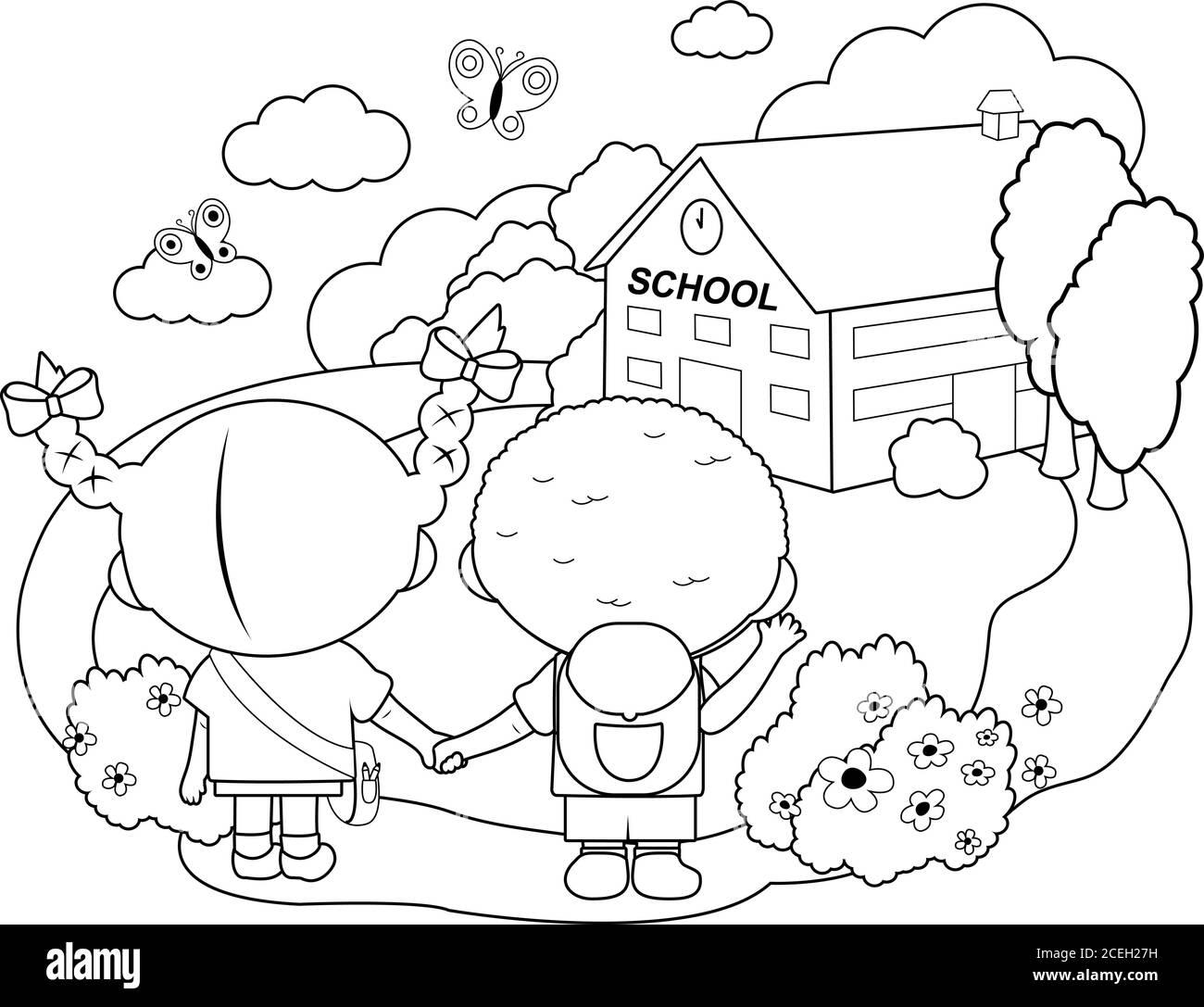 school playground coloring pages