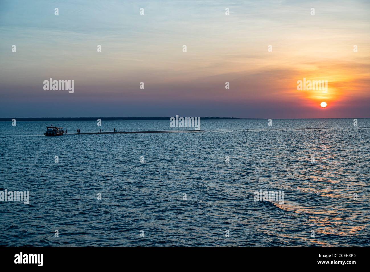Ocean Sunset in Darwin, Australia Stock Photo