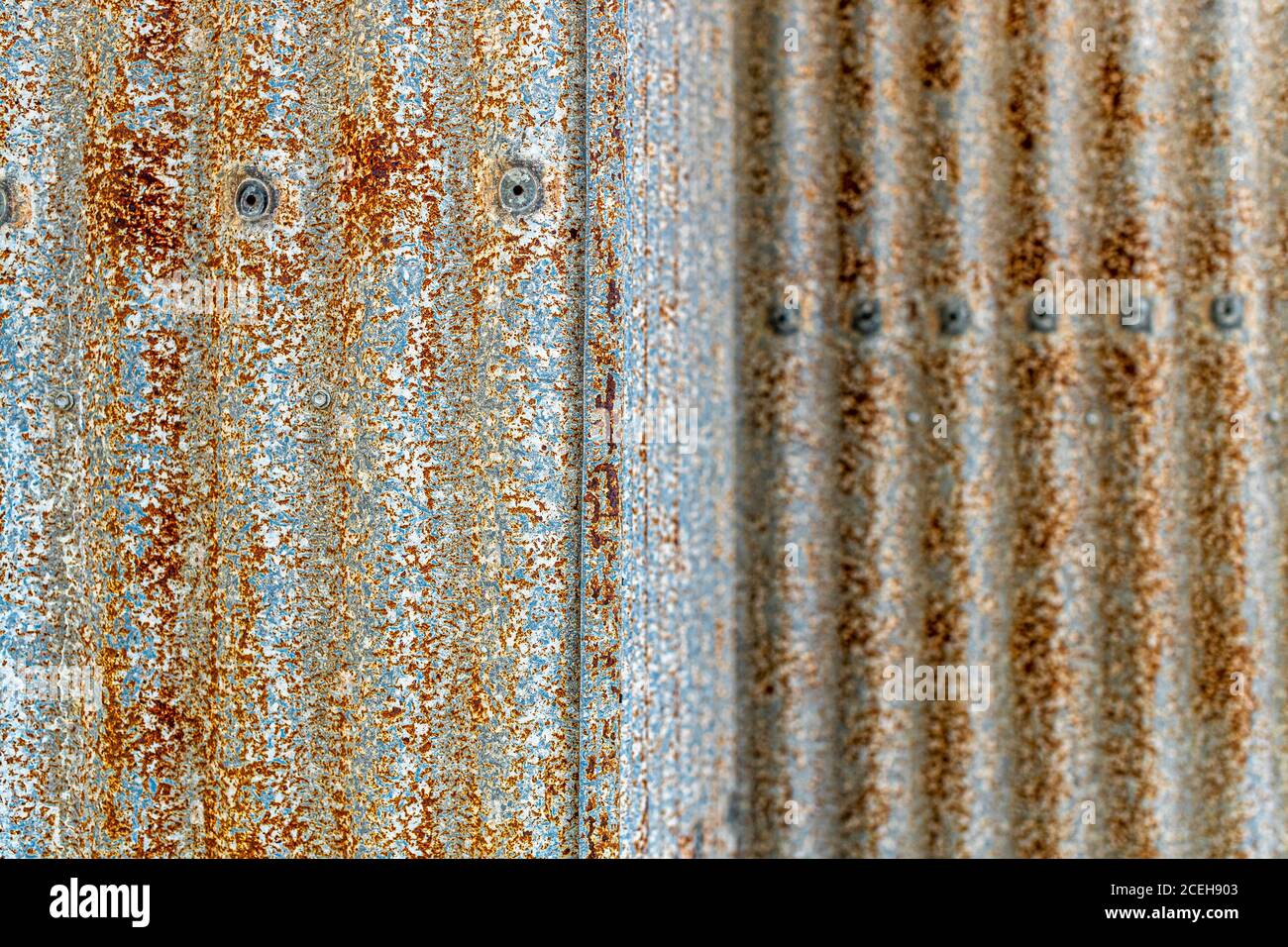 Rusty corrugated iron in the Australian Outback Stock Photo