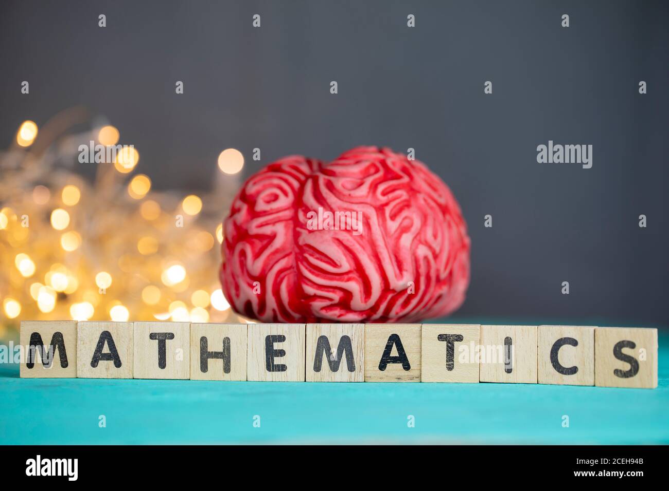 Brain, Mathematics and Lesson Concept Stock Photo