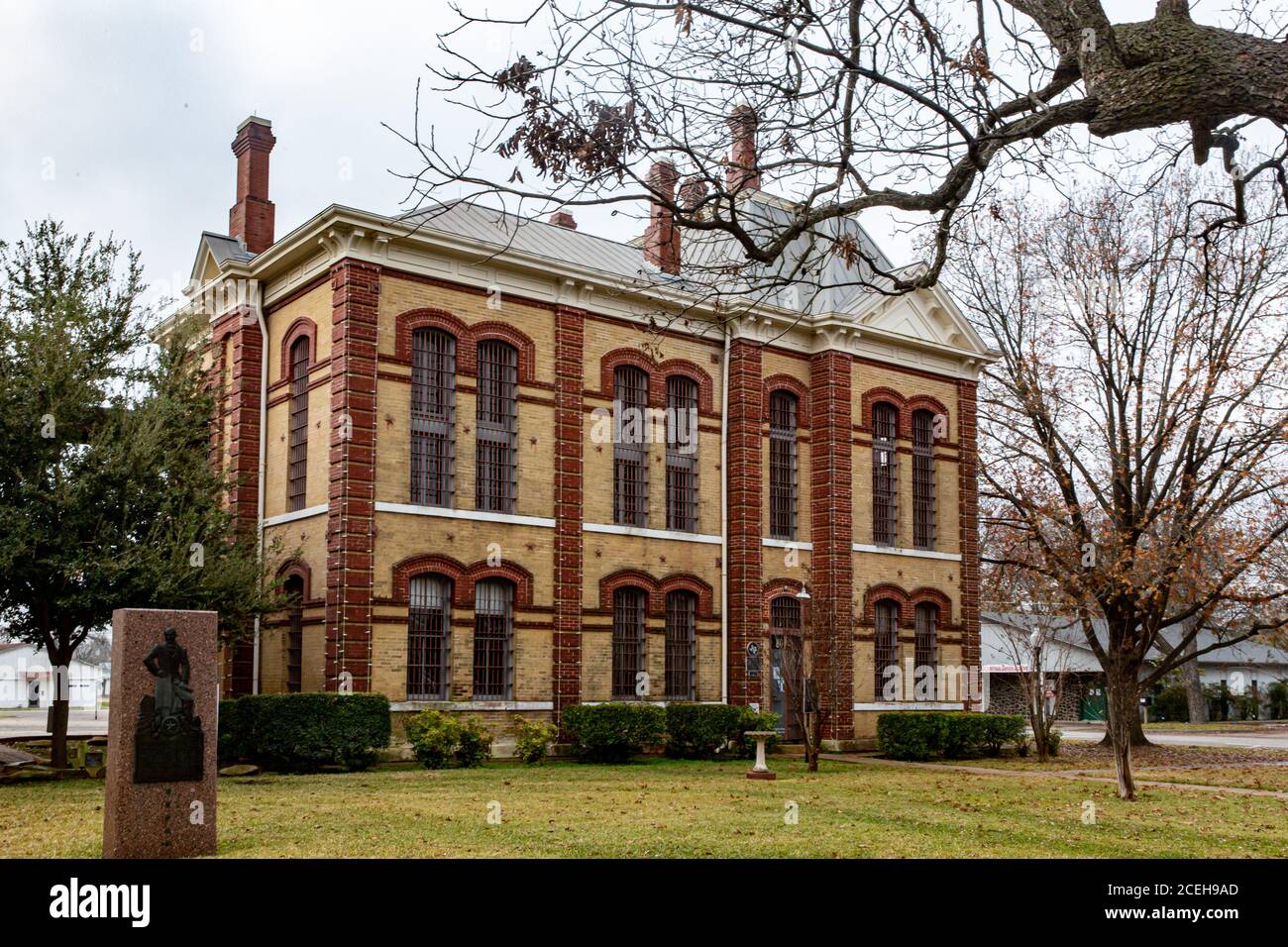 Historic Bastrop County Courthouse in Bastrop Texas Stock Photo