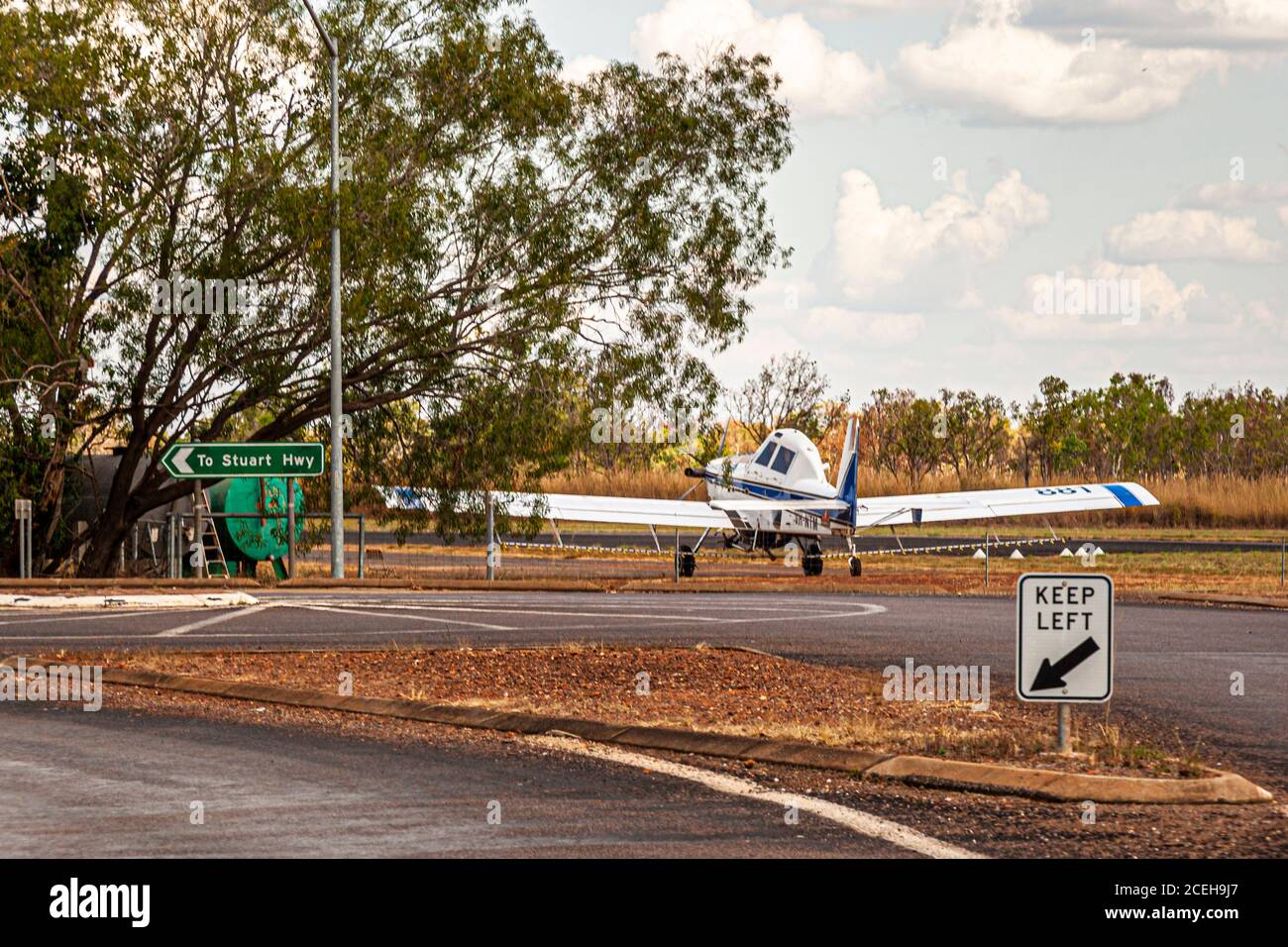 Airstrip on the Highway, Litchfield Park, Australia Stock Photo