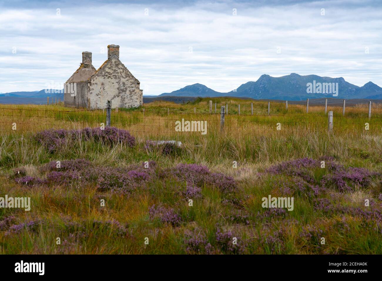 Moine house in Sutherland, Scotland, UK Stock Photo