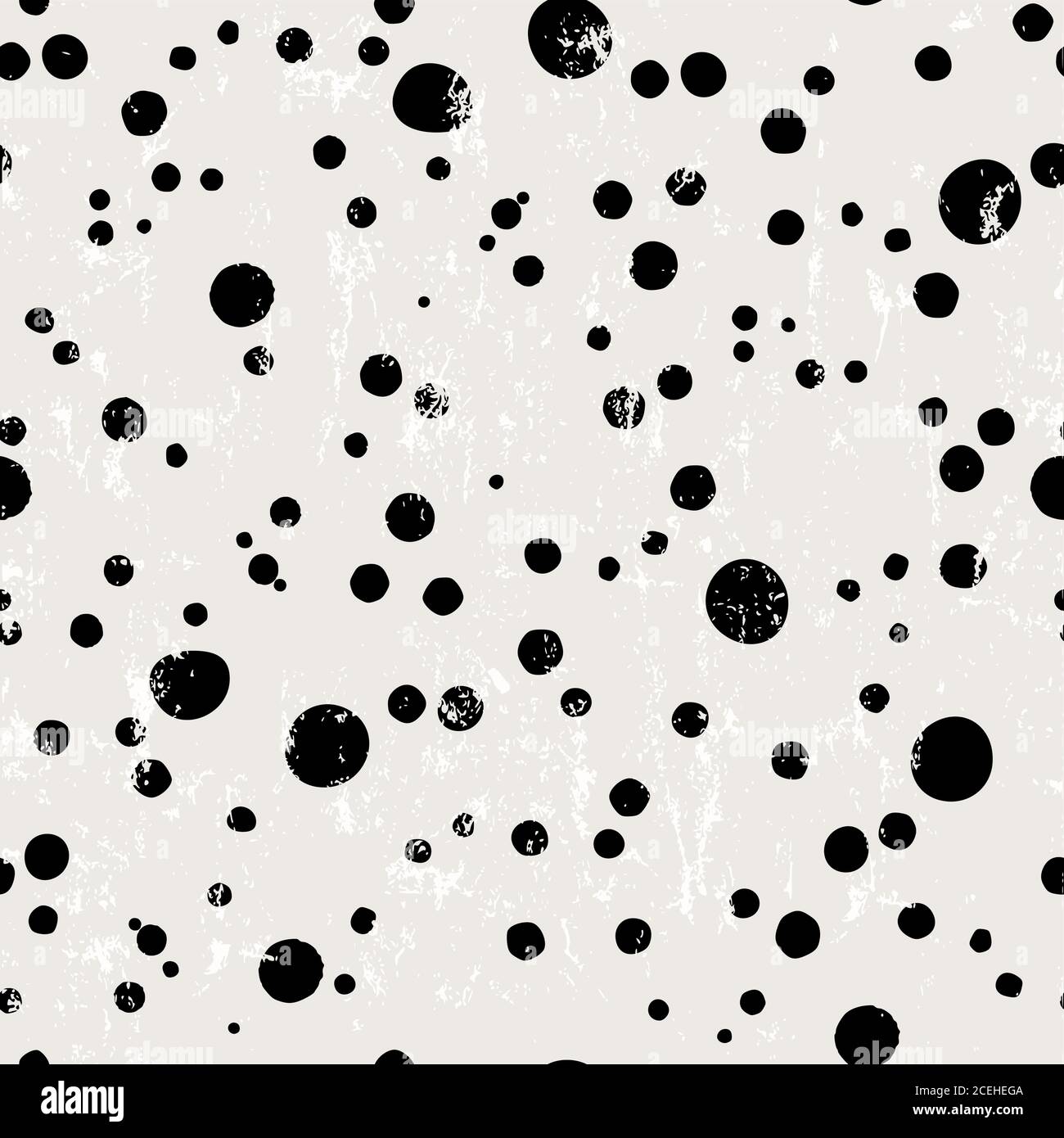 seamless background pattern, with circles/dots, strokes and splashes Stock Vector