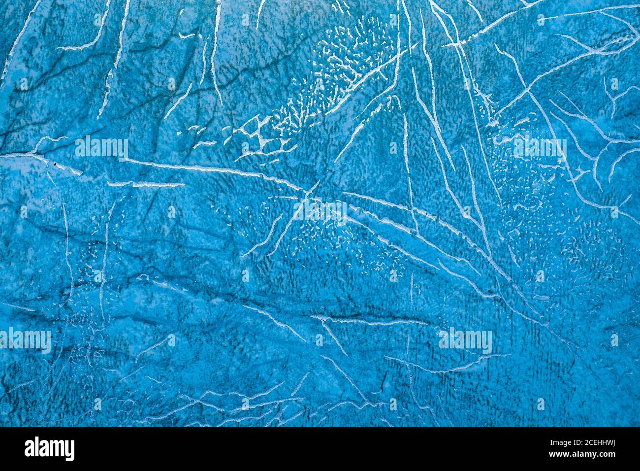 linoleum texture background. Linoleum with blue abstract pattern with golden streaks Stock Photo
