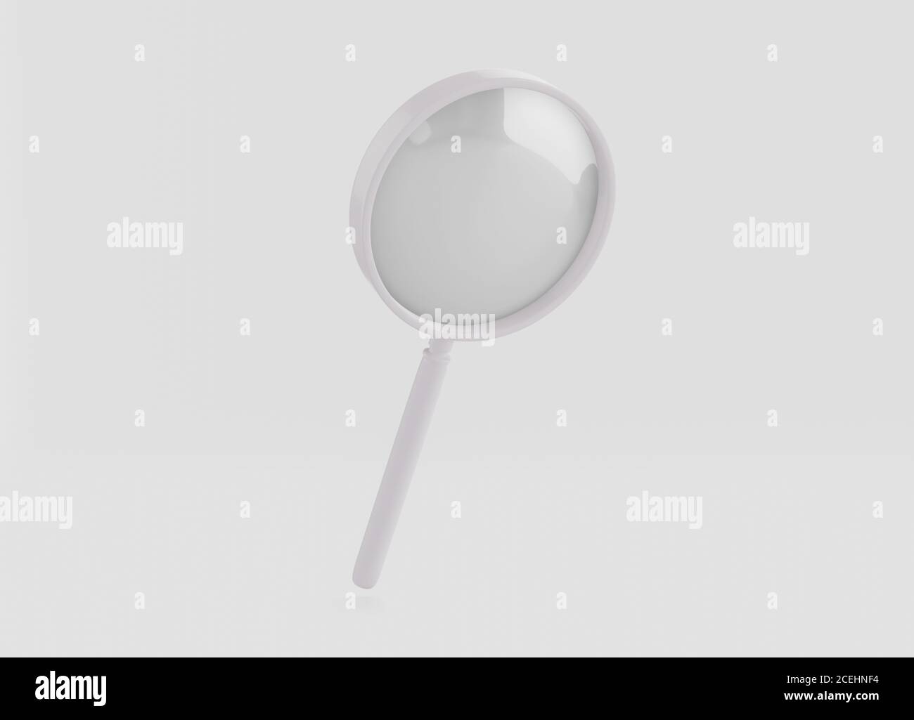 Zoom lens magnifier on a white background. Magnifying equipment