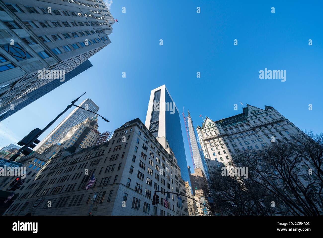 High-rise residential buildings are under construction beyond Plaza ...