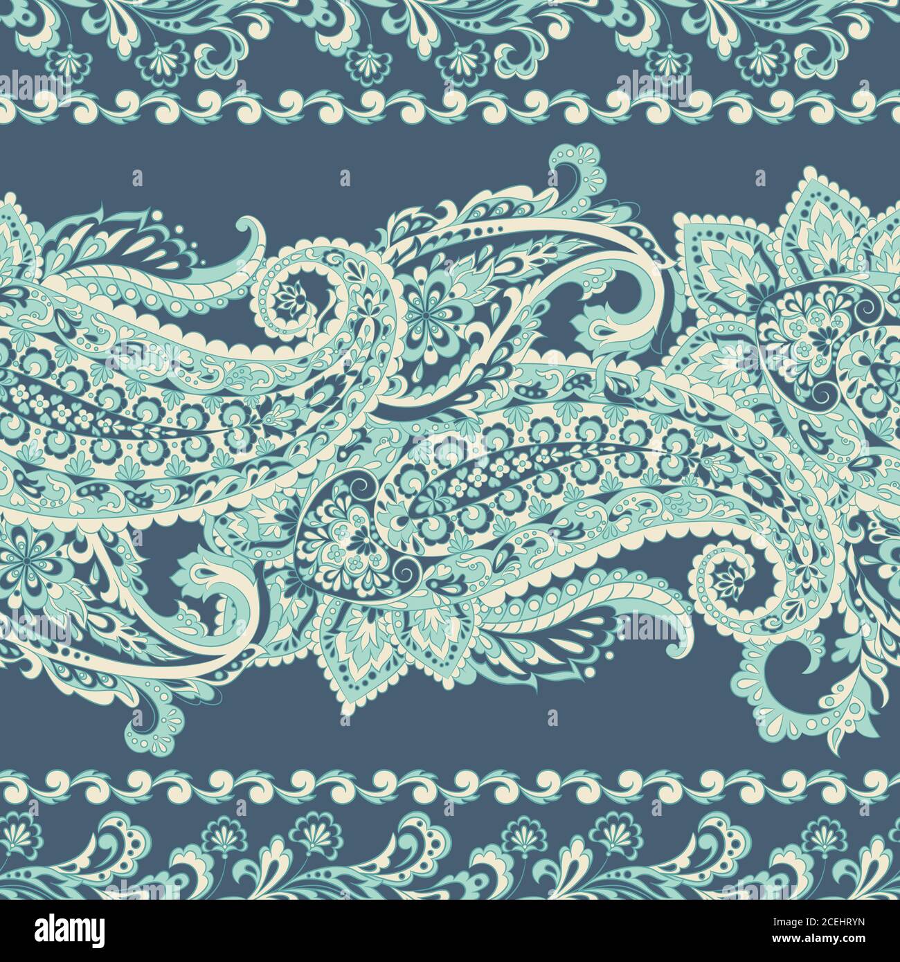 Seamless Paisley pattern. Floral vector illustration Stock Vector Image ...