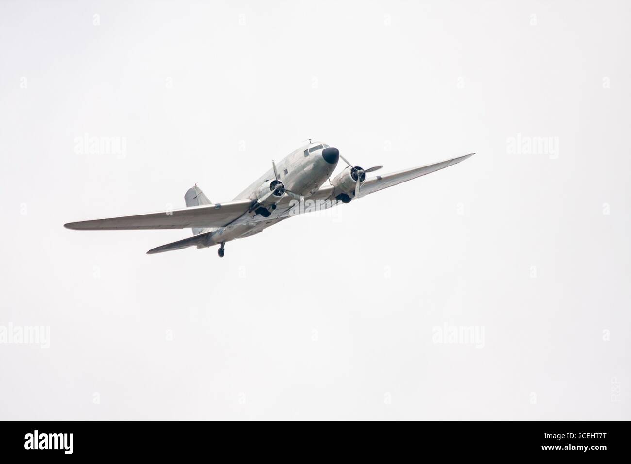 Historical military aircraft of world war 2 in the sky Stock Photo - Alamy