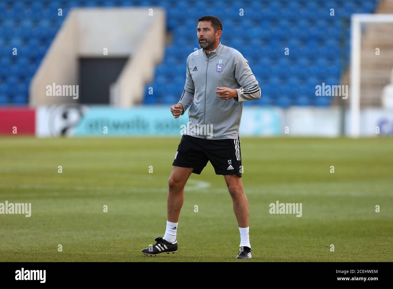 Assistant Manager of Ipswich Town, Stuart Taylor - Colchester United v Ipswich Town, Pre-Season Friendly, JobServe Community Stadium, Colchester, UK - 18th August 2020  Editorial Use Only. Stock Photo
