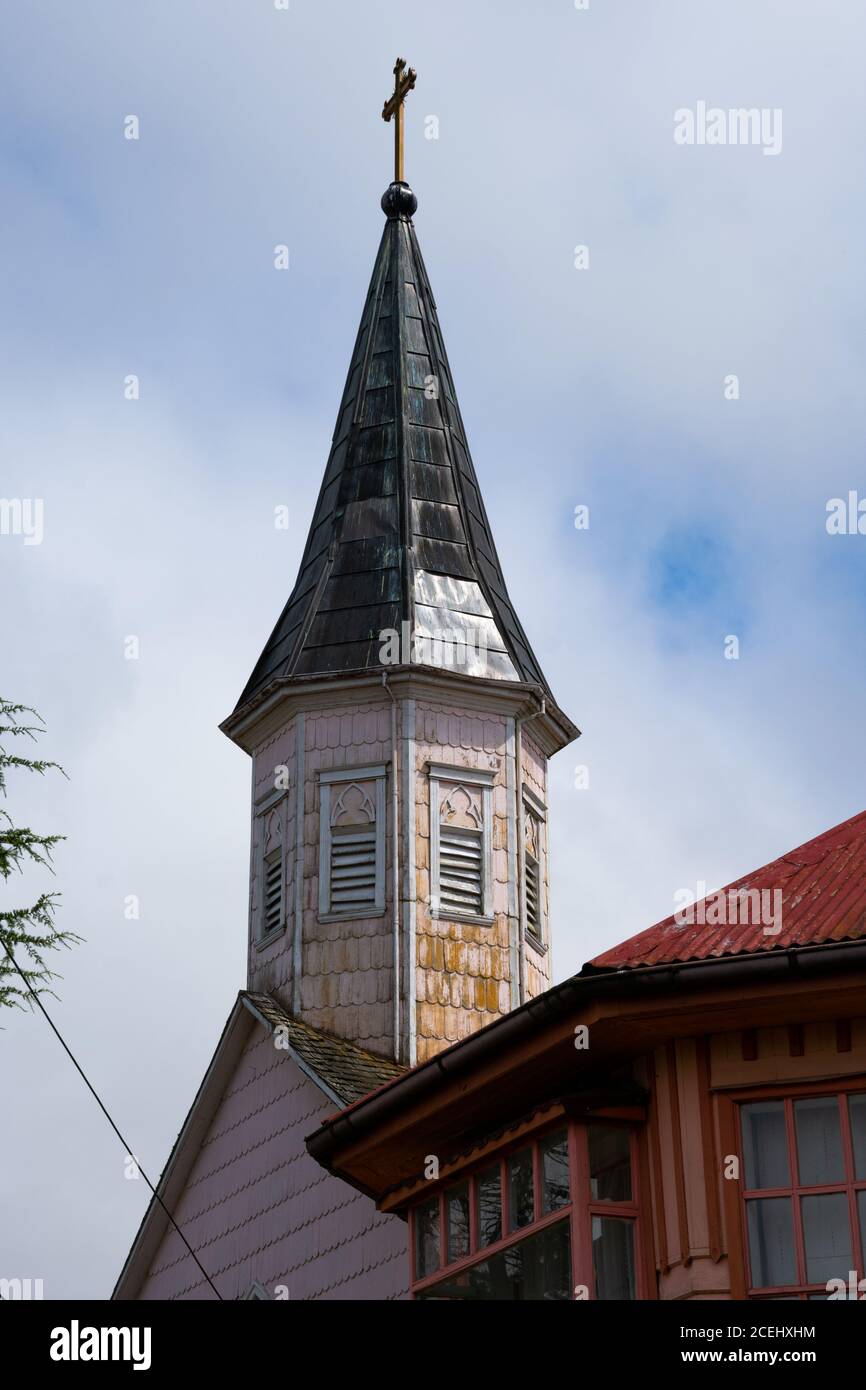 Inmaculada Concepcion church in Frutillar Bajo, Chile Stock Photo