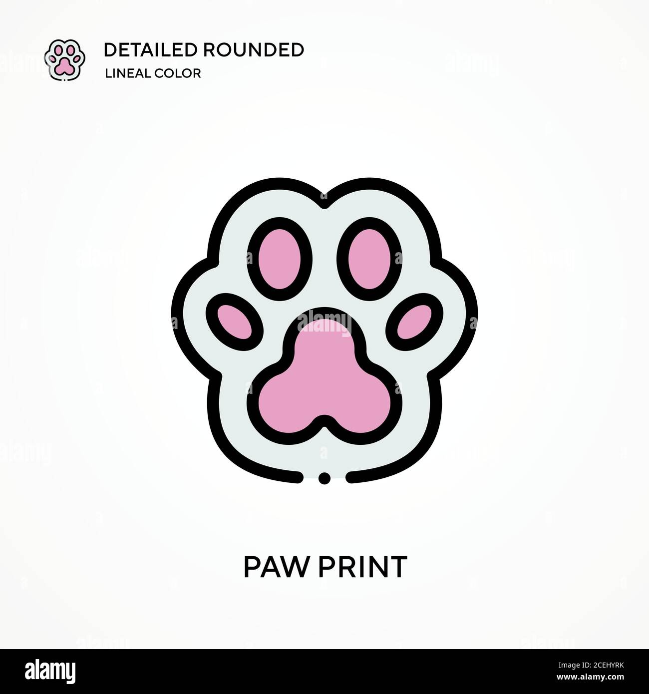 Cat Detailed Rounded Lineal color icon