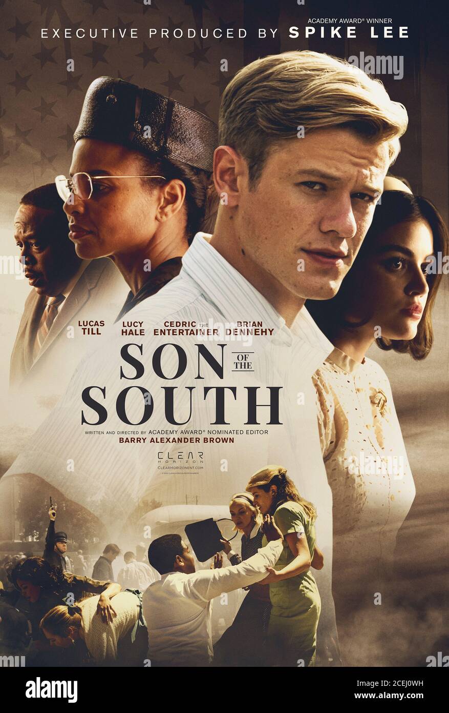 Son of the South (2020) directed by Barry Alexander Brown and starring Julia Ormond, Lucy Hale, Sienna Guillory and Brian Dennehy. Adaptation of Bob Zellner's autobiography 'The Wrong Side of Murder Creek: A White Southerner in the Freedom Movement' about a Klansman growing up in the deep south and joining the Civil Rights Movement. Stock Photo
