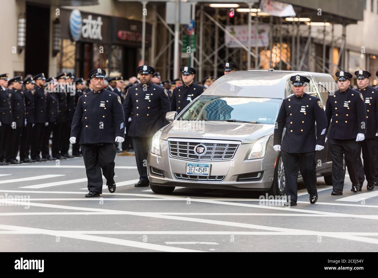 Nyc Usa Jan 13 2017 Nypd Hero Detective Steven Mcdonald Funeral Procession In Upper