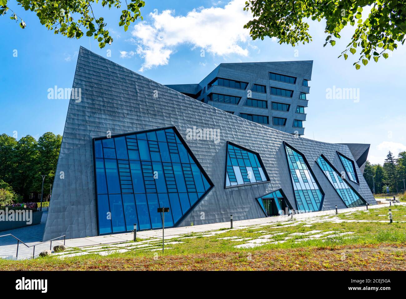The Leuphana University Lüneburg, central building, designed by Daniel Libeskind, Lower Saxony