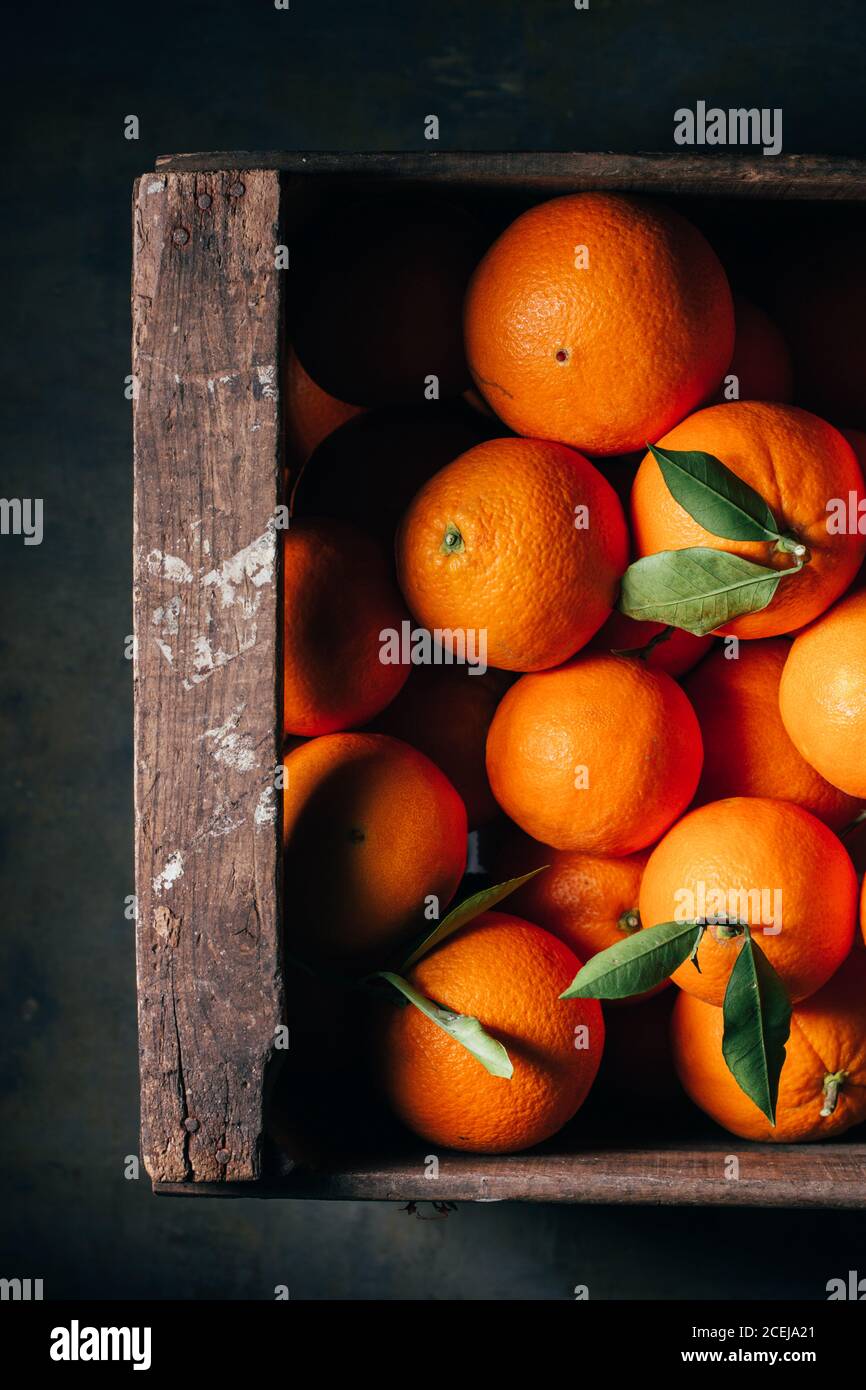 Old box of oranges hi-res stock photography and images - Alamy