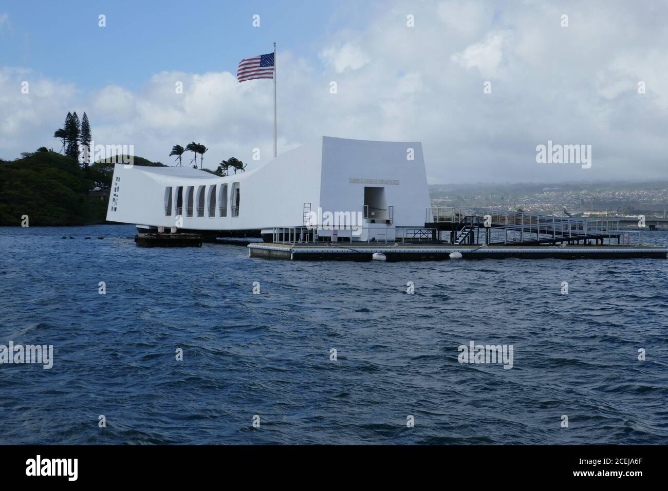 USS Arizona Pearl harbor Memorial, Oahu, Hawaii Stock Photo
