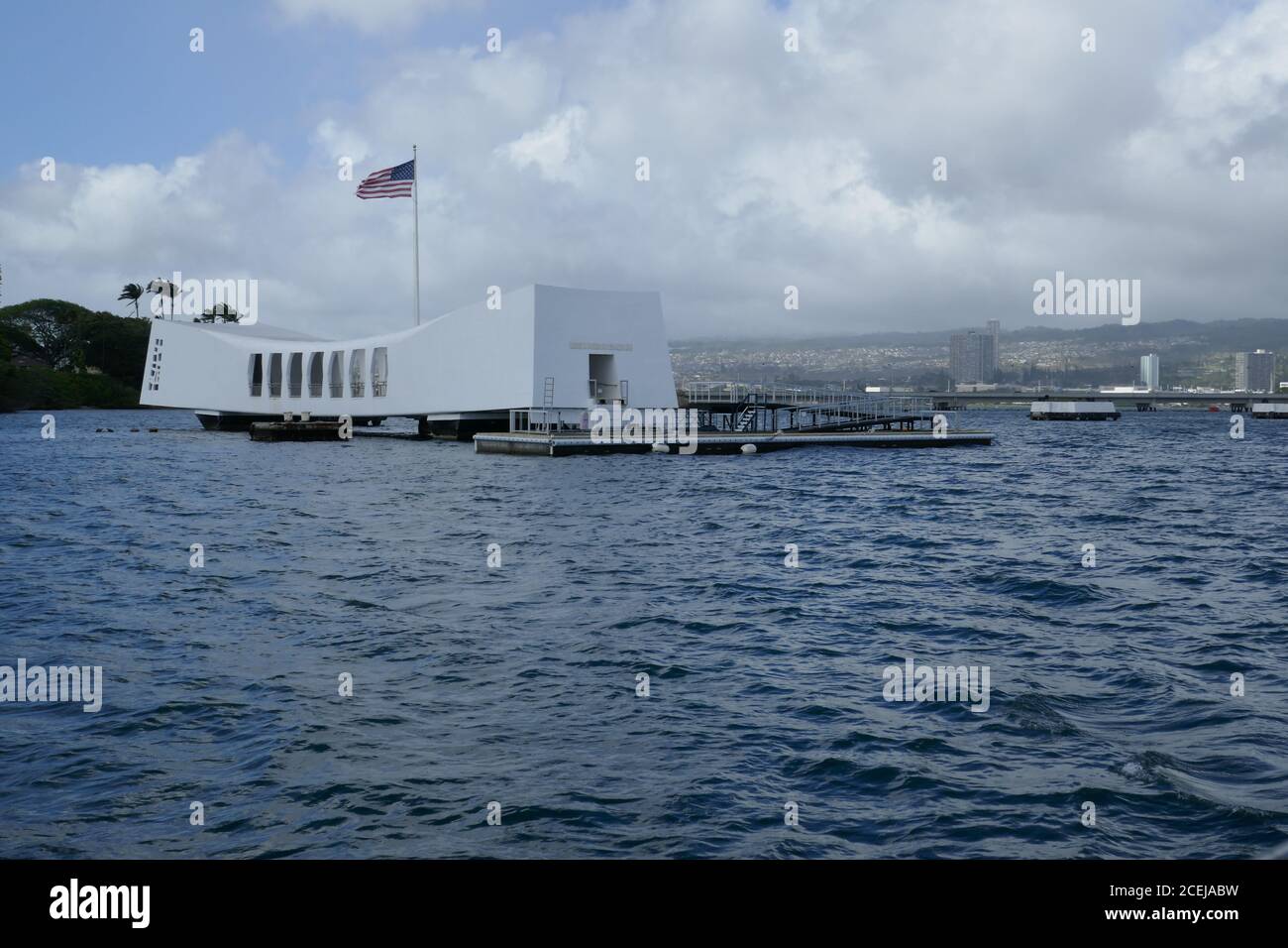 USS Arizona Pearl harbor Memorial, Oahu, Hawaii Stock Photo