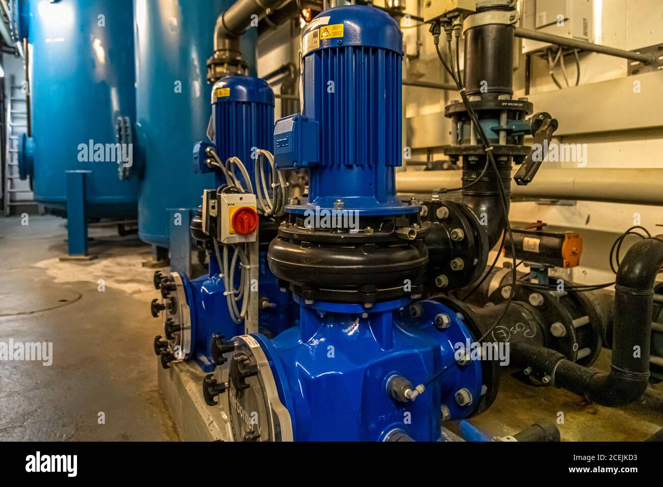 Hotel Lenkerhof, Lenk, Switzerland. The water from the in-house spring is treated in a separate plant Stock Photo