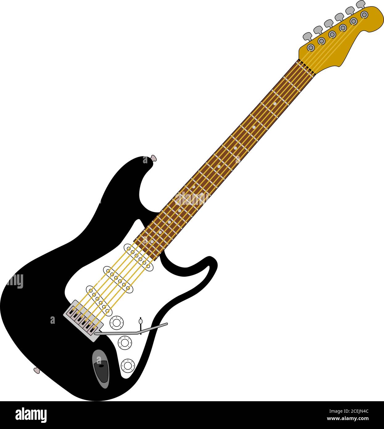 Vector graphic of a black electric guitar Stock Vector Image & Art - Alamy
