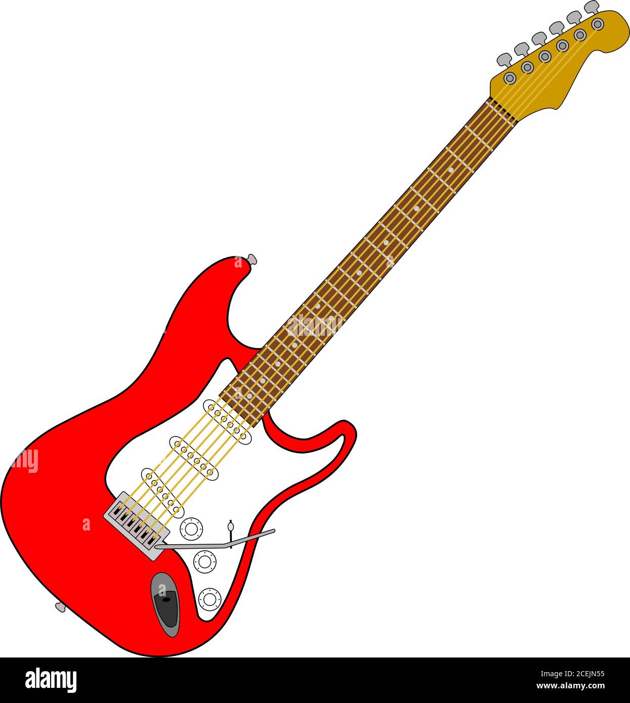Vector graphic of a red electric guitar Stock Vector Image & Art Alamy