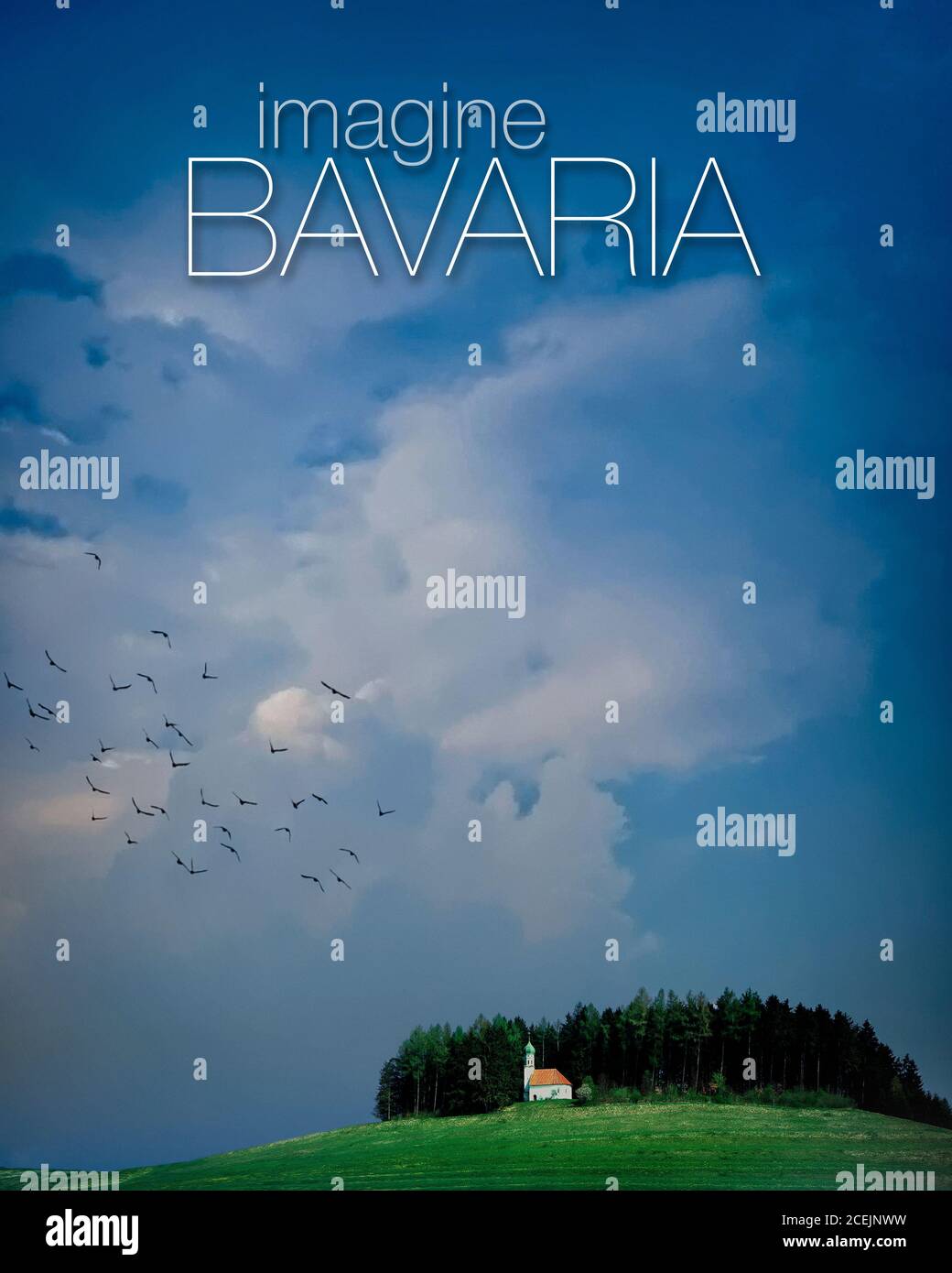 BAVARIAN TRAVEL CONCEPT: Imagine Bavaria  (Ascholding, Oberbayern) Stock Photo