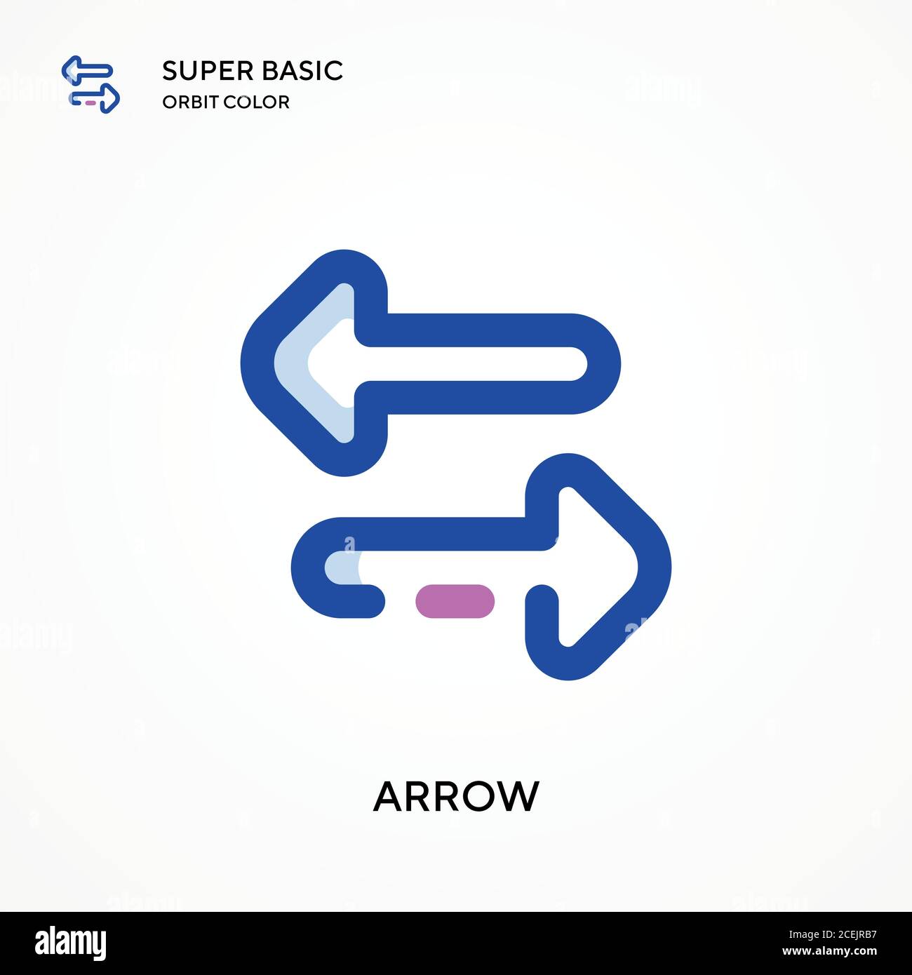 Arrow super basic orbit color vector icon. Illustration symbol design ...