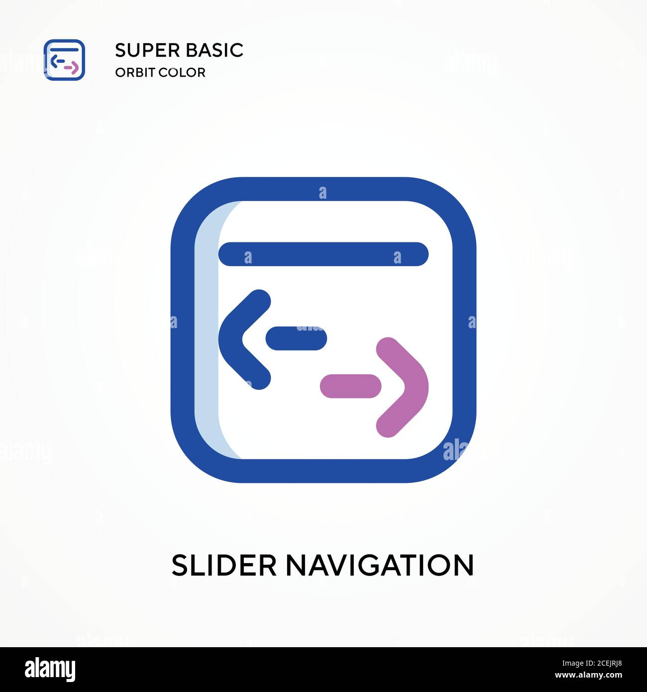 Slider navigation super basic orbit color vector icon. Illustration symbol design template for web mobile UI element. Perfect color modern pictogram o Stock Vector