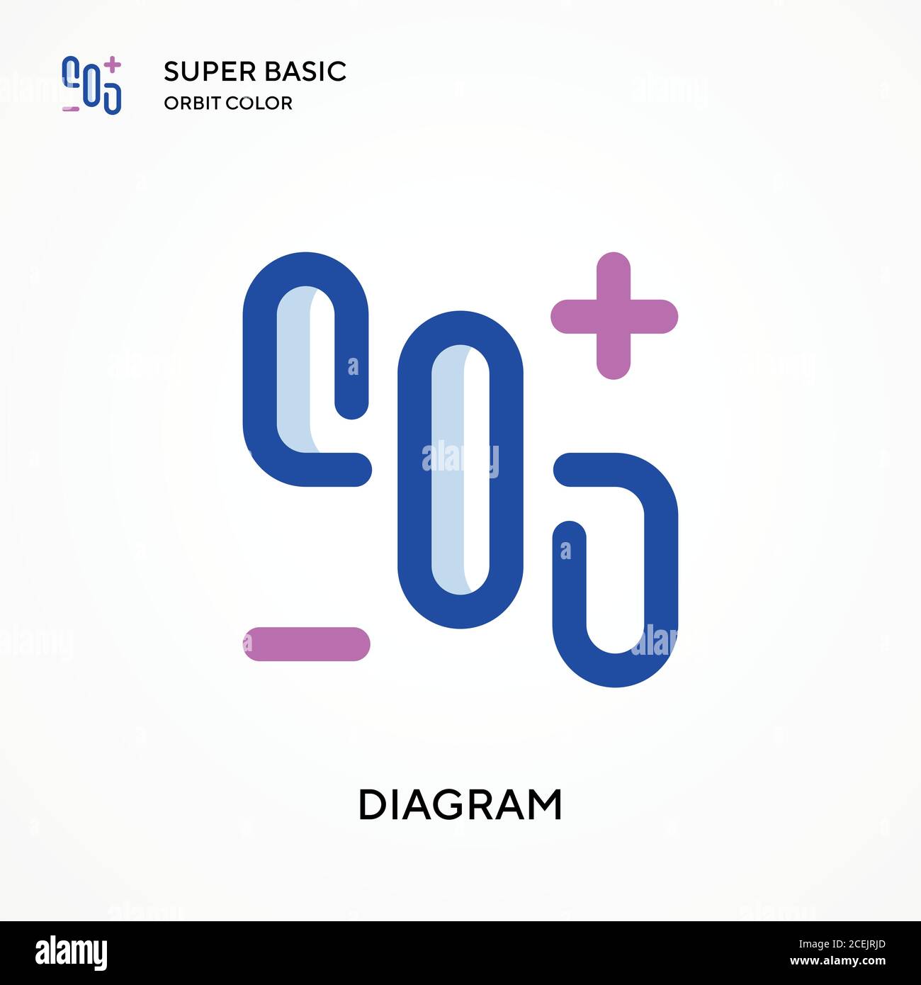 Diagram super basic orbit color vector icon. Illustration symbol design ...