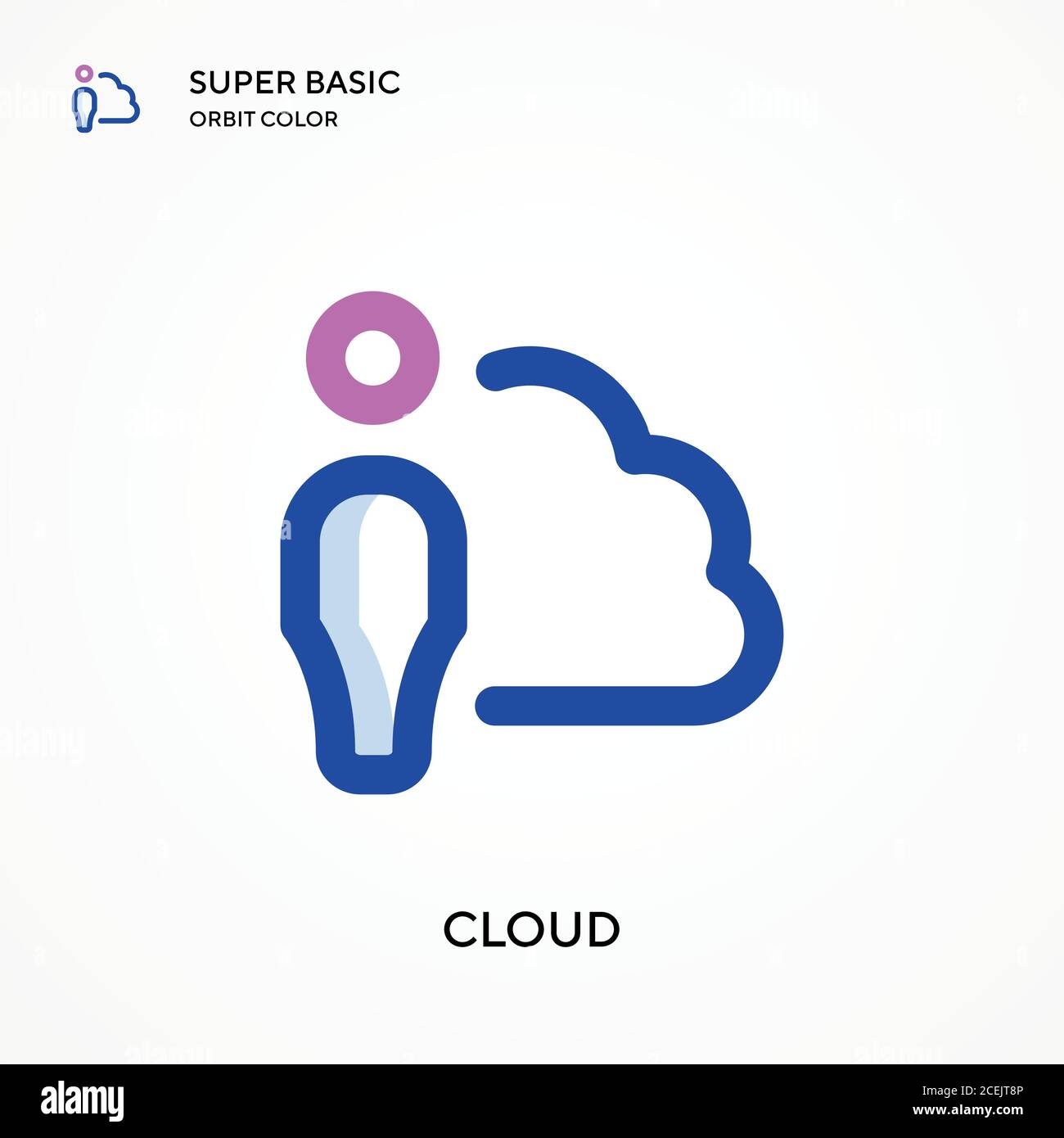 Cloud super basic orbit color vector icon. Illustration symbol design ...