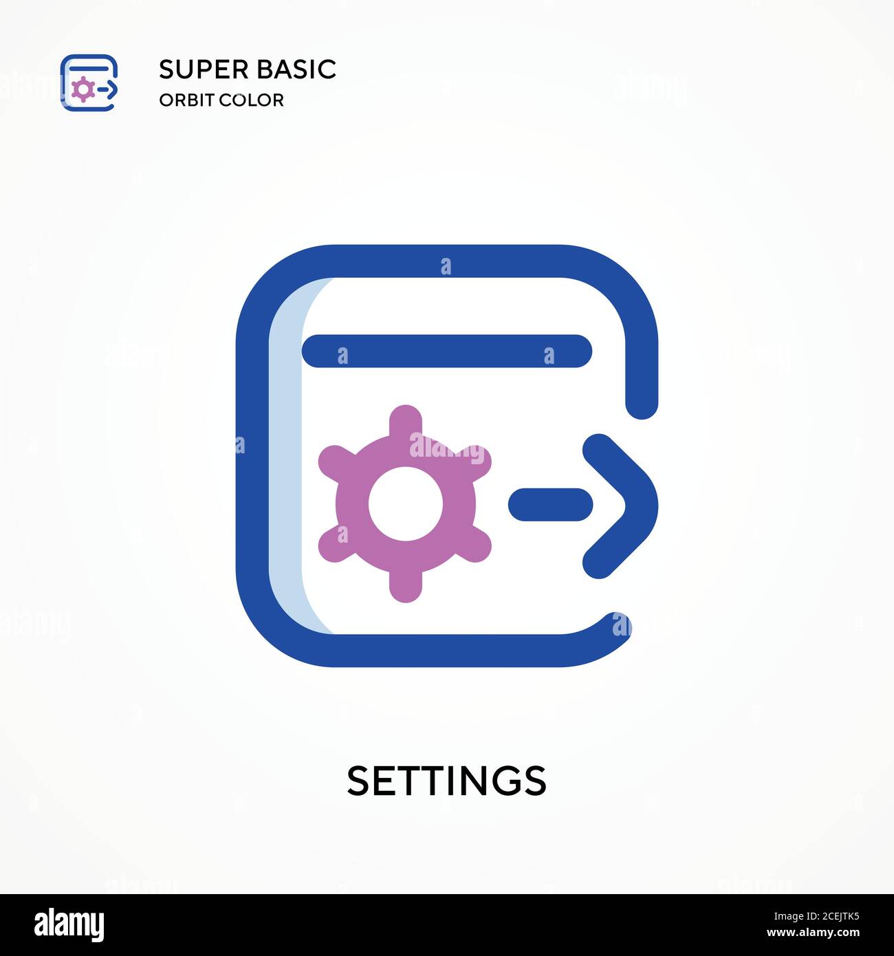 Settings super basic orbit color vector icon. Illustration symbol ...
