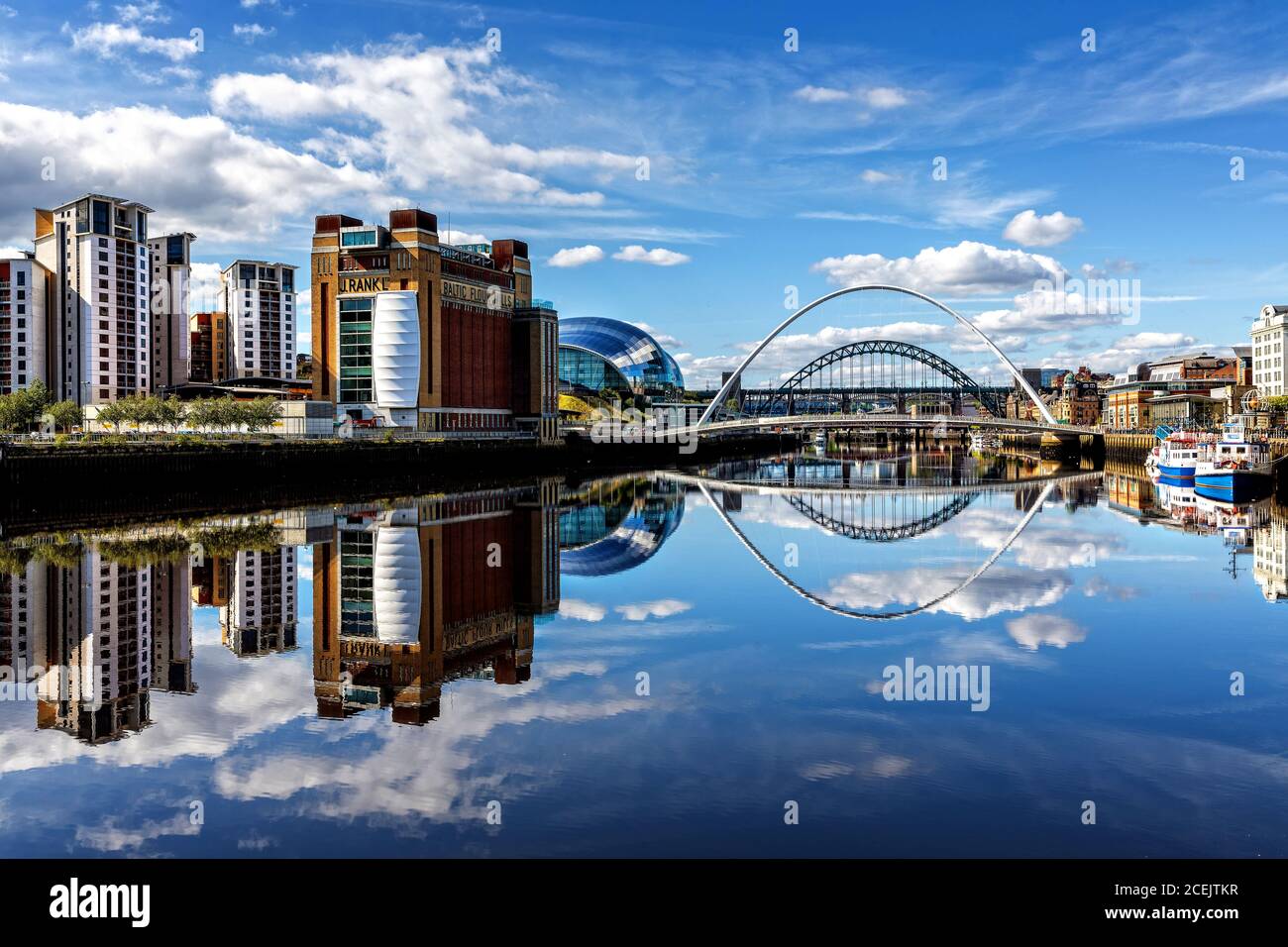 Calm Day on The River Tyne Stock Photo