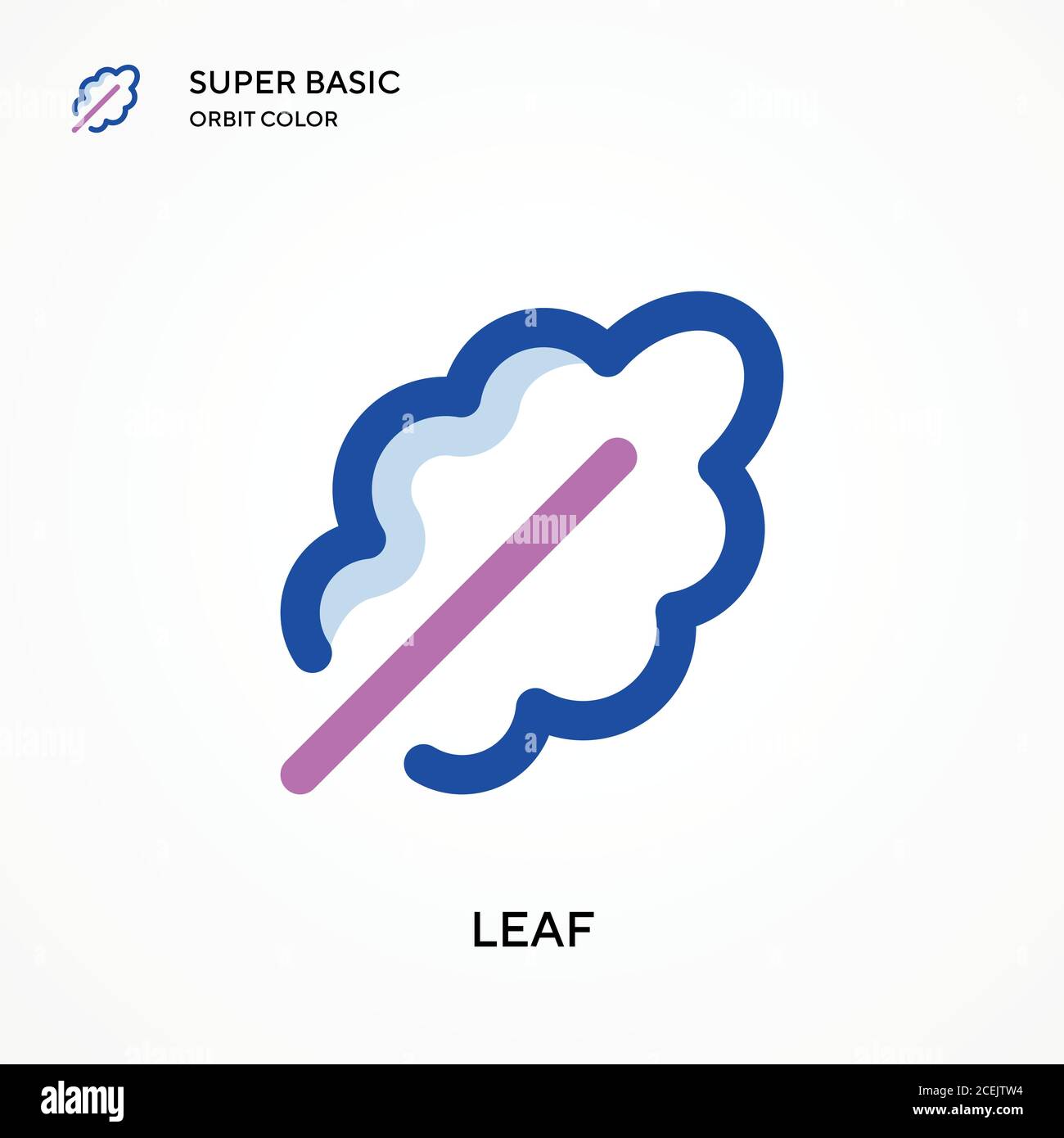 Leaf super basic orbit color vector icon. Illustration symbol design ...