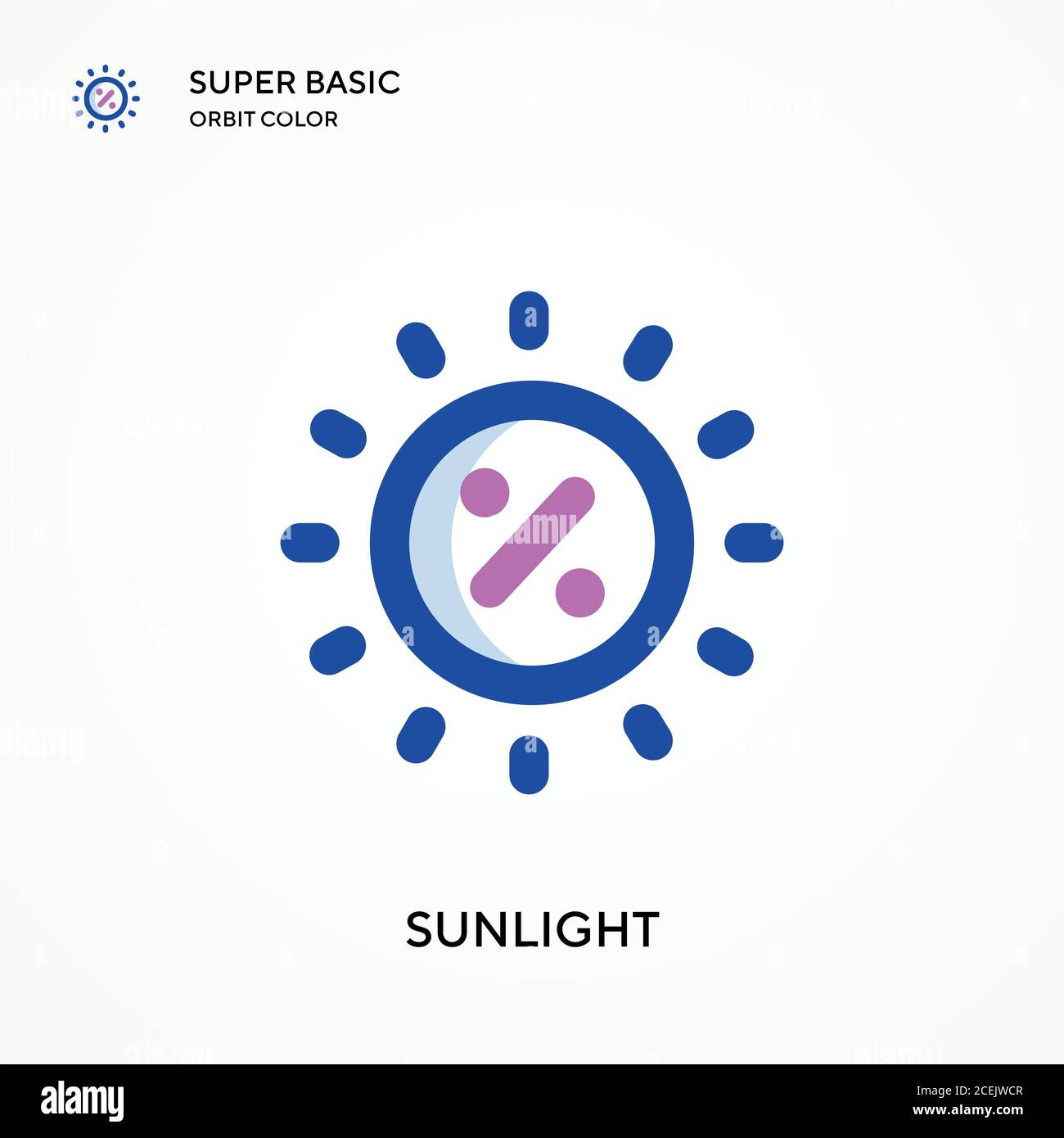 Sunlight super basic orbit color vector icon. Illustration symbol ...