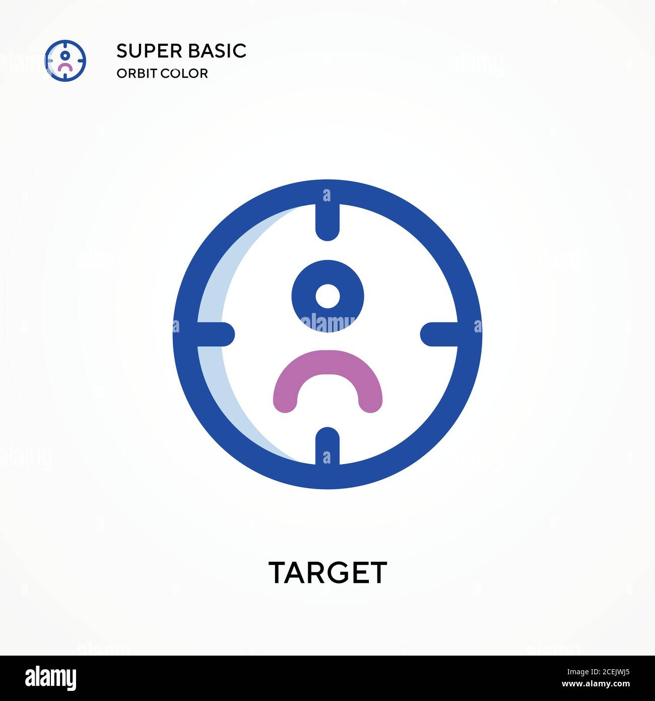 Target super basic orbit color vector icon. Illustration symbol design ...