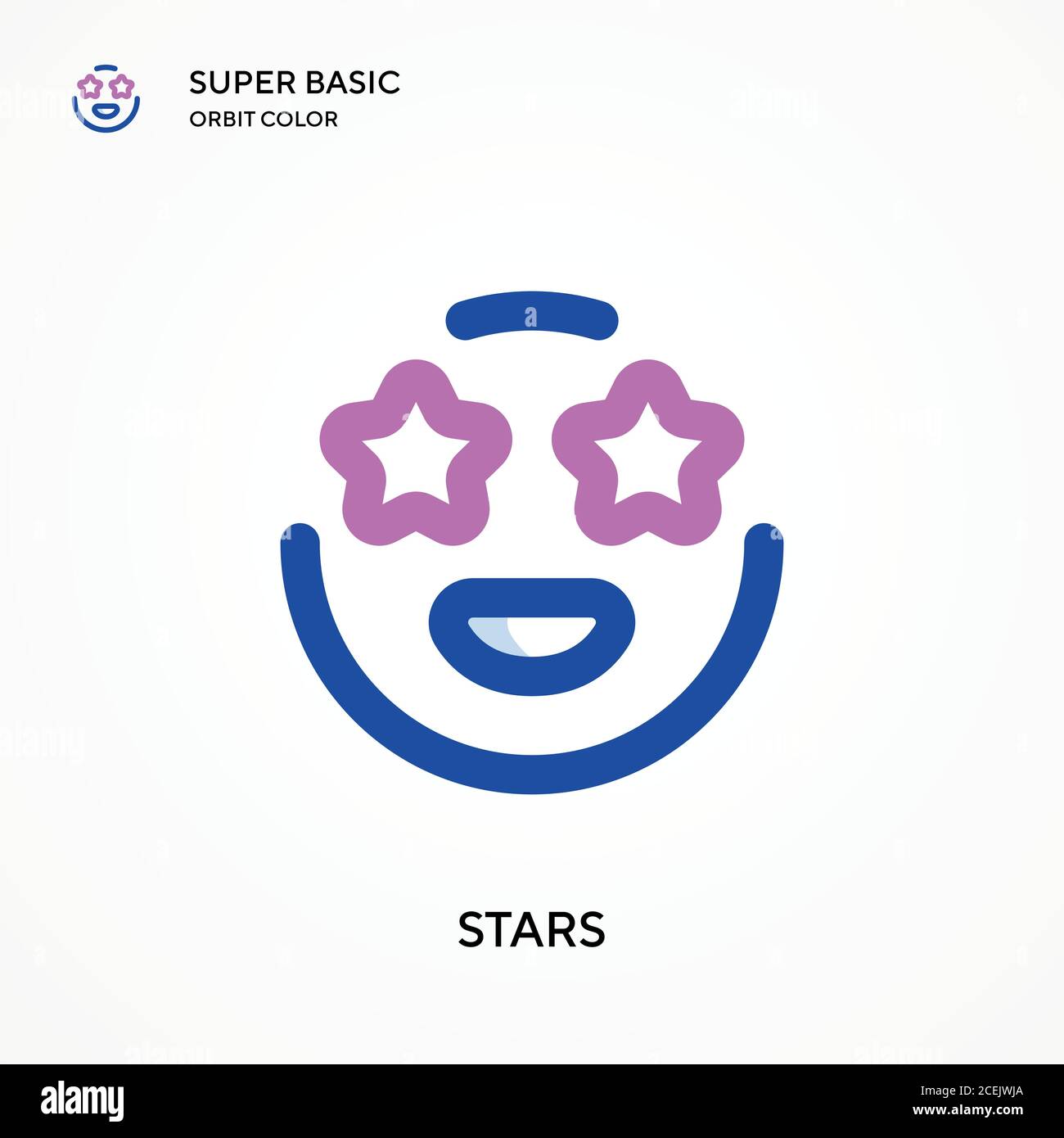 Stars super basic orbit color vector icon. Illustration symbol design ...