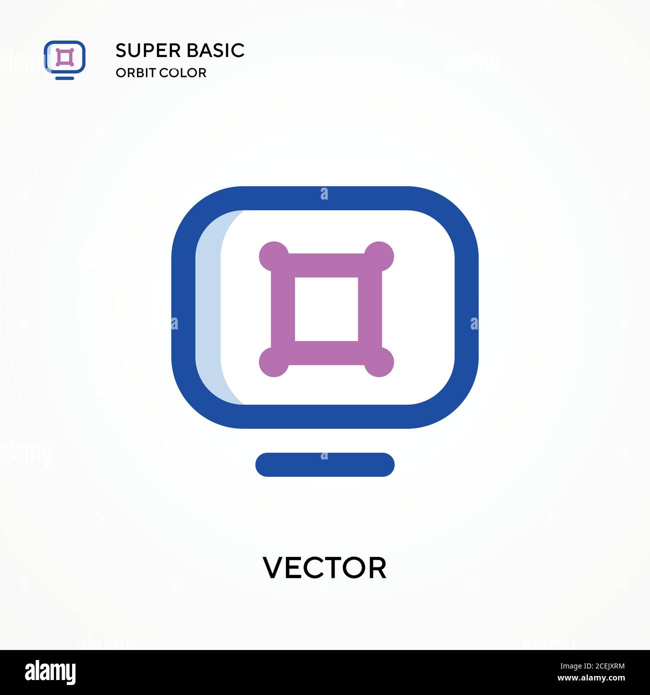 Vector super basic orbit color vector icon. Illustration symbol design ...