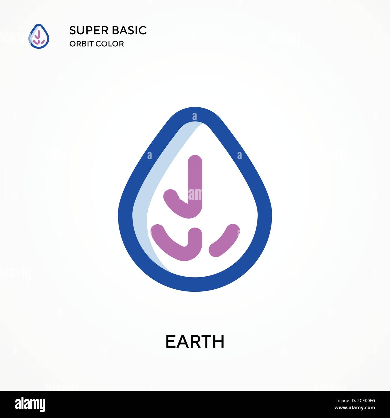 Earth super basic orbit color vector icon. Illustration symbol design ...