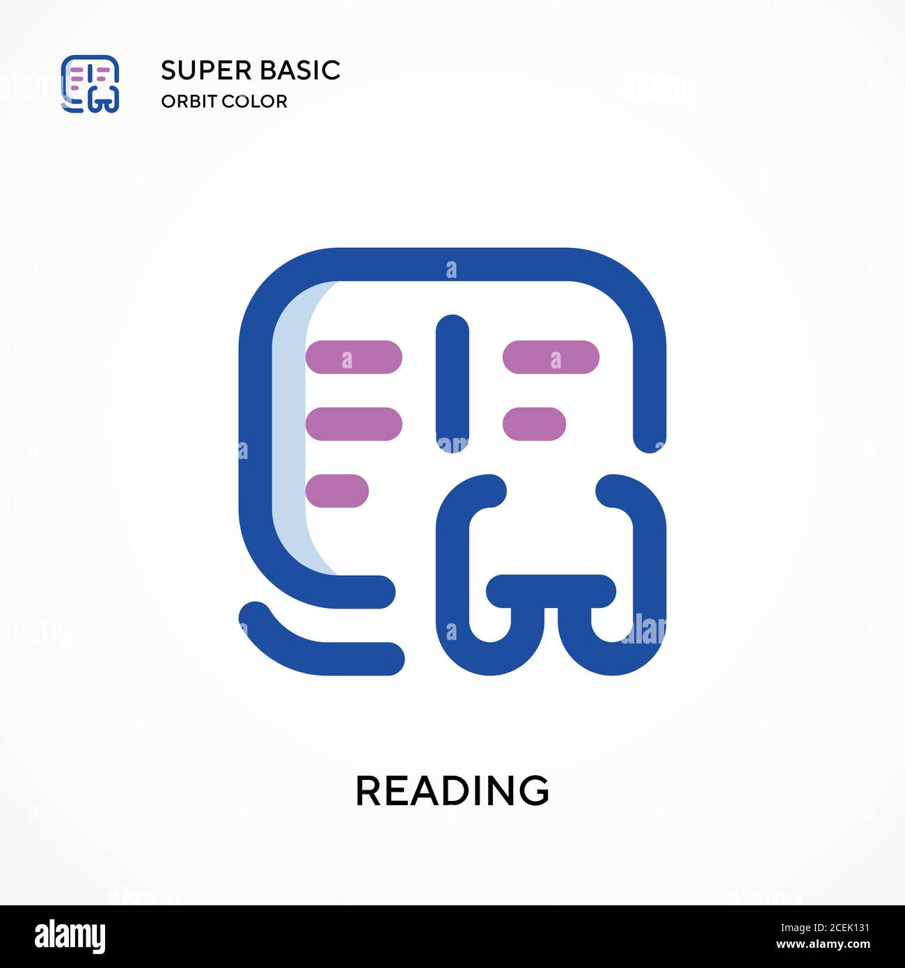 Reading super basic orbit color vector icon. Illustration symbol design ...