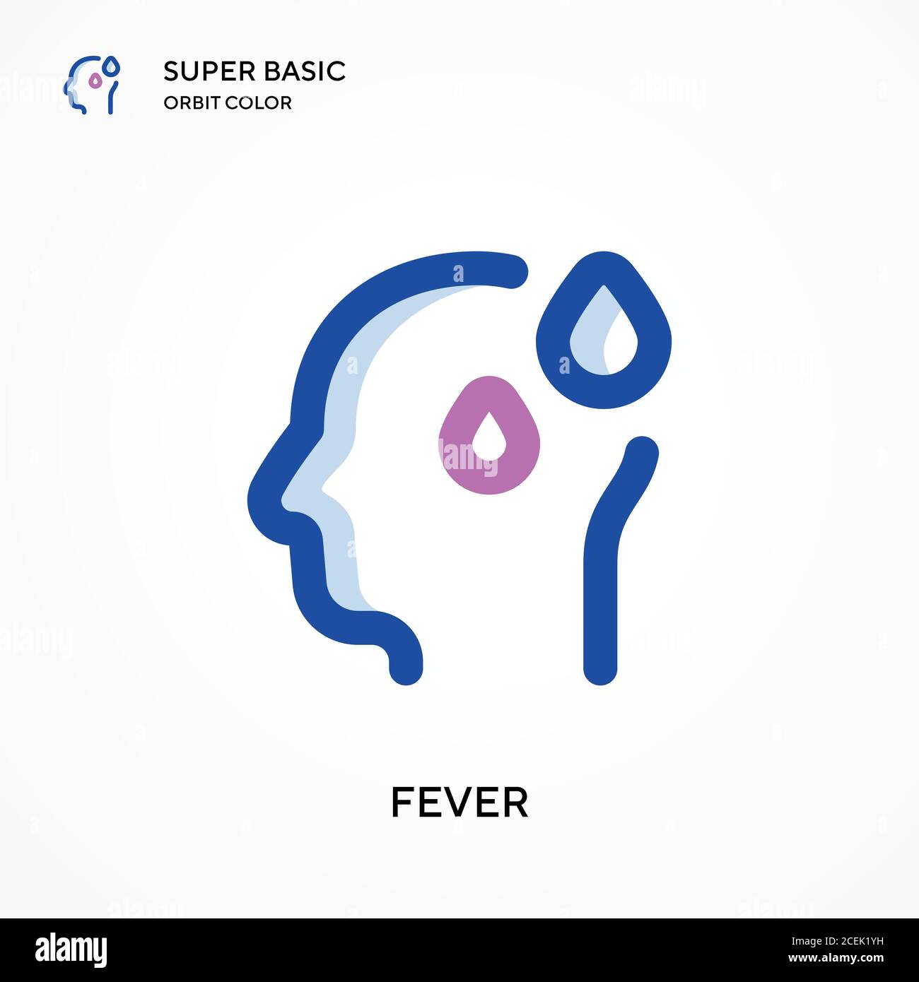 Fever super basic orbit color vector icon. Illustration symbol design ...