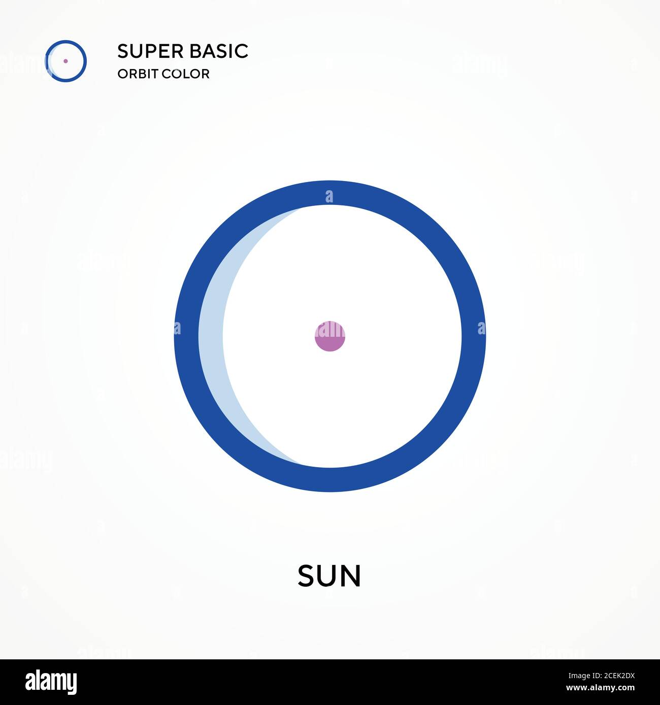 Sun super basic orbit color vector icon. Illustration symbol design ...