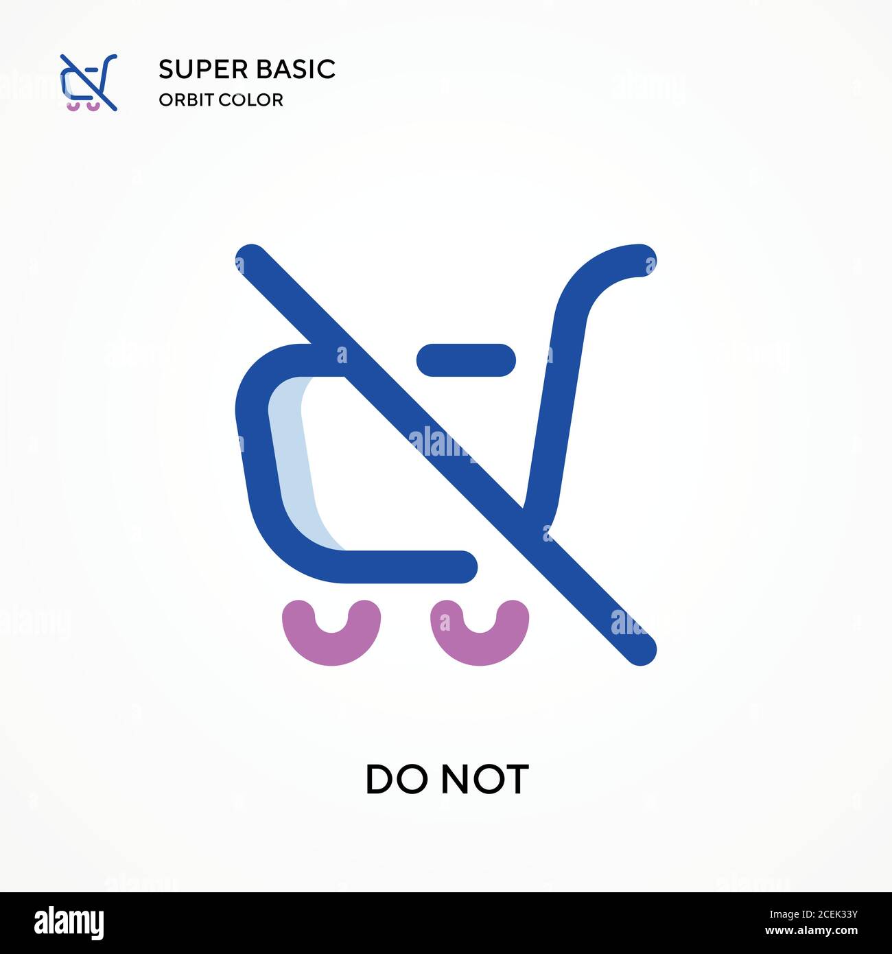 Do not super basic orbit color vector icon. Illustration symbol design template for web mobile UI element. Perfect color modern pictogram on editable Stock Vector