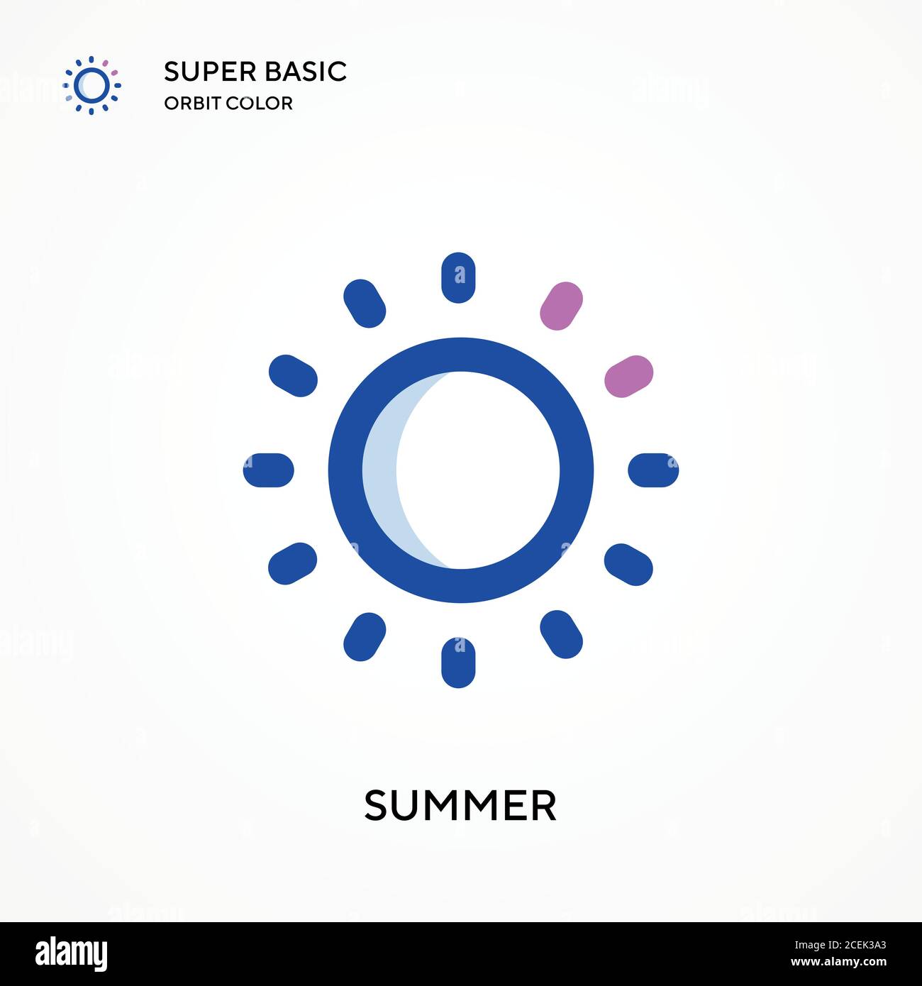 Summer super basic orbit color vector icon. Illustration symbol design ...