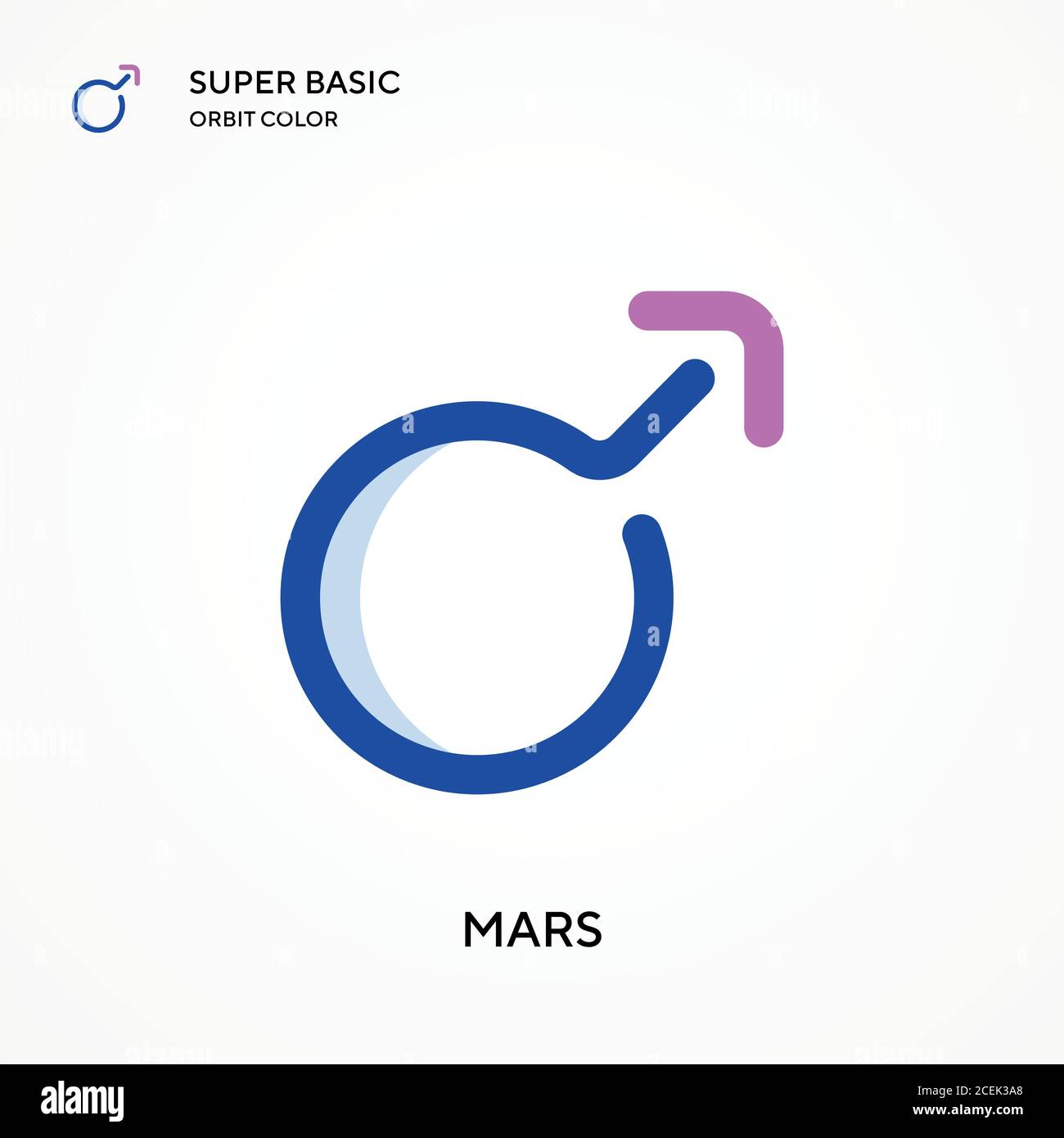 Mars super basic orbit color vector icon. Illustration symbol design ...