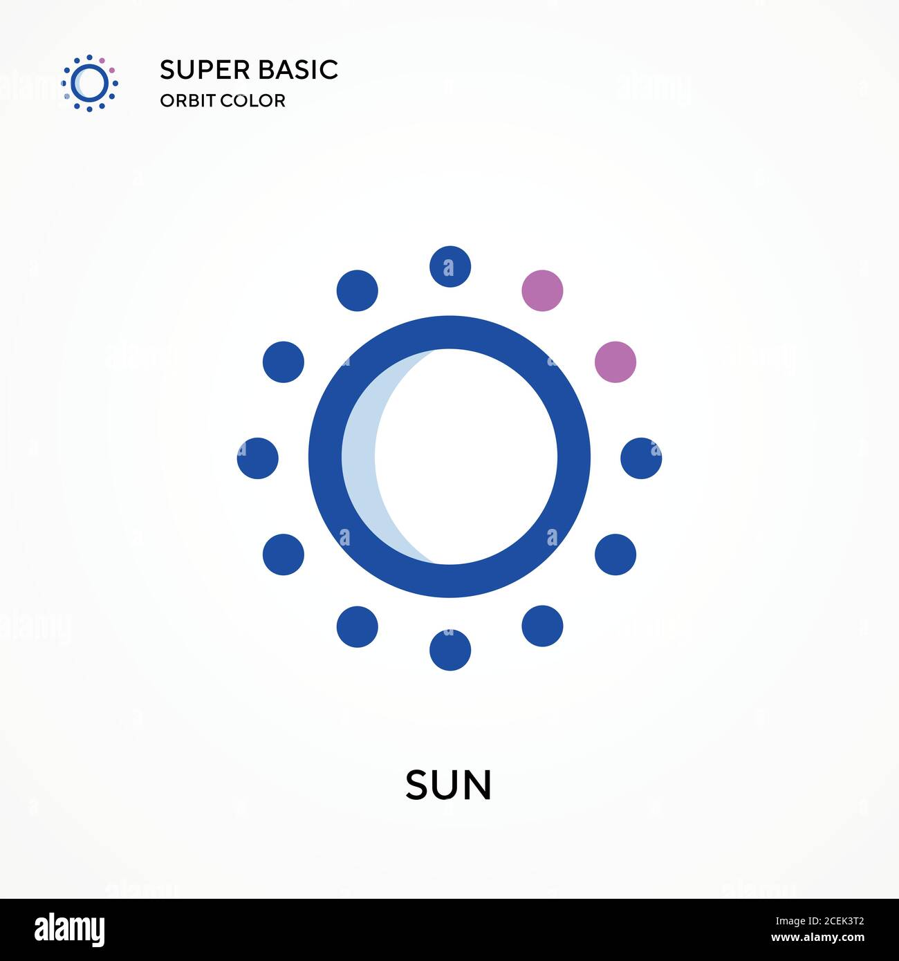 Sun super basic orbit color vector icon. Illustration symbol design ...