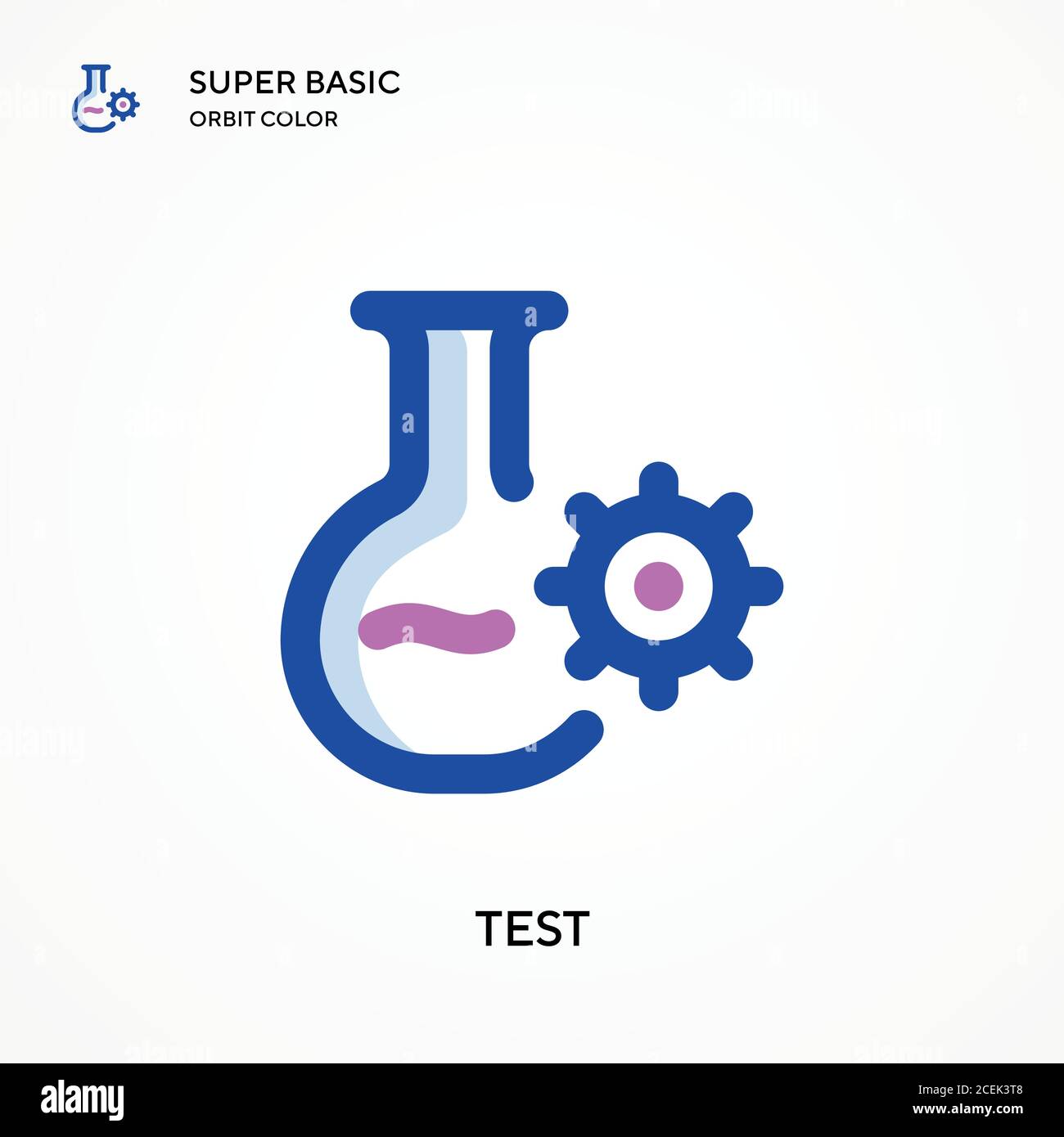 Test super basic orbit color vector icon. Illustration symbol design ...